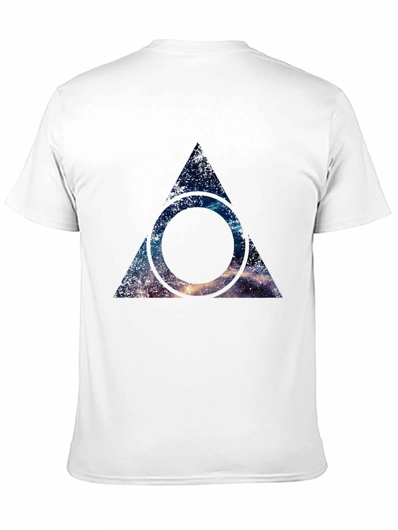 Black Galaxy Deathly Hallows T-Shirt - Black Cotton Blend view 11