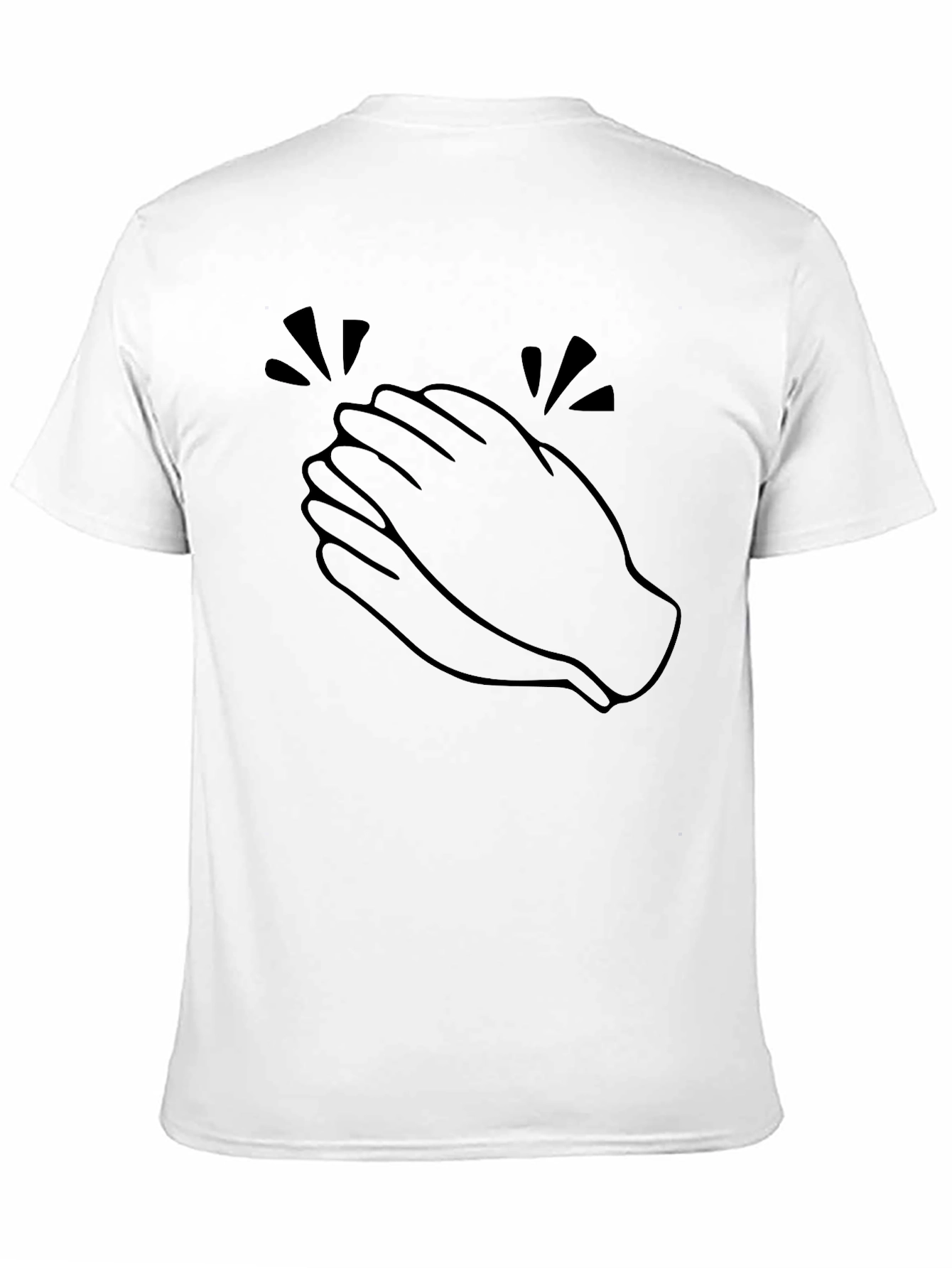 Black Clapping Hands Graphic T-Shirt - Black view 11