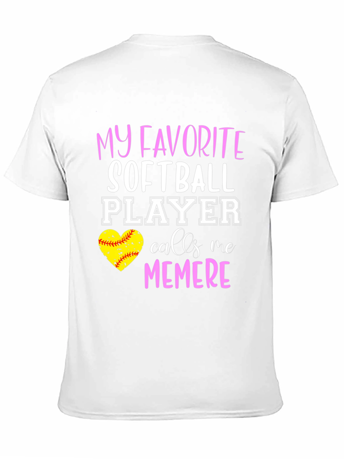Black My Favorite Softball Player Calls Me Memere T-Shirt view 11