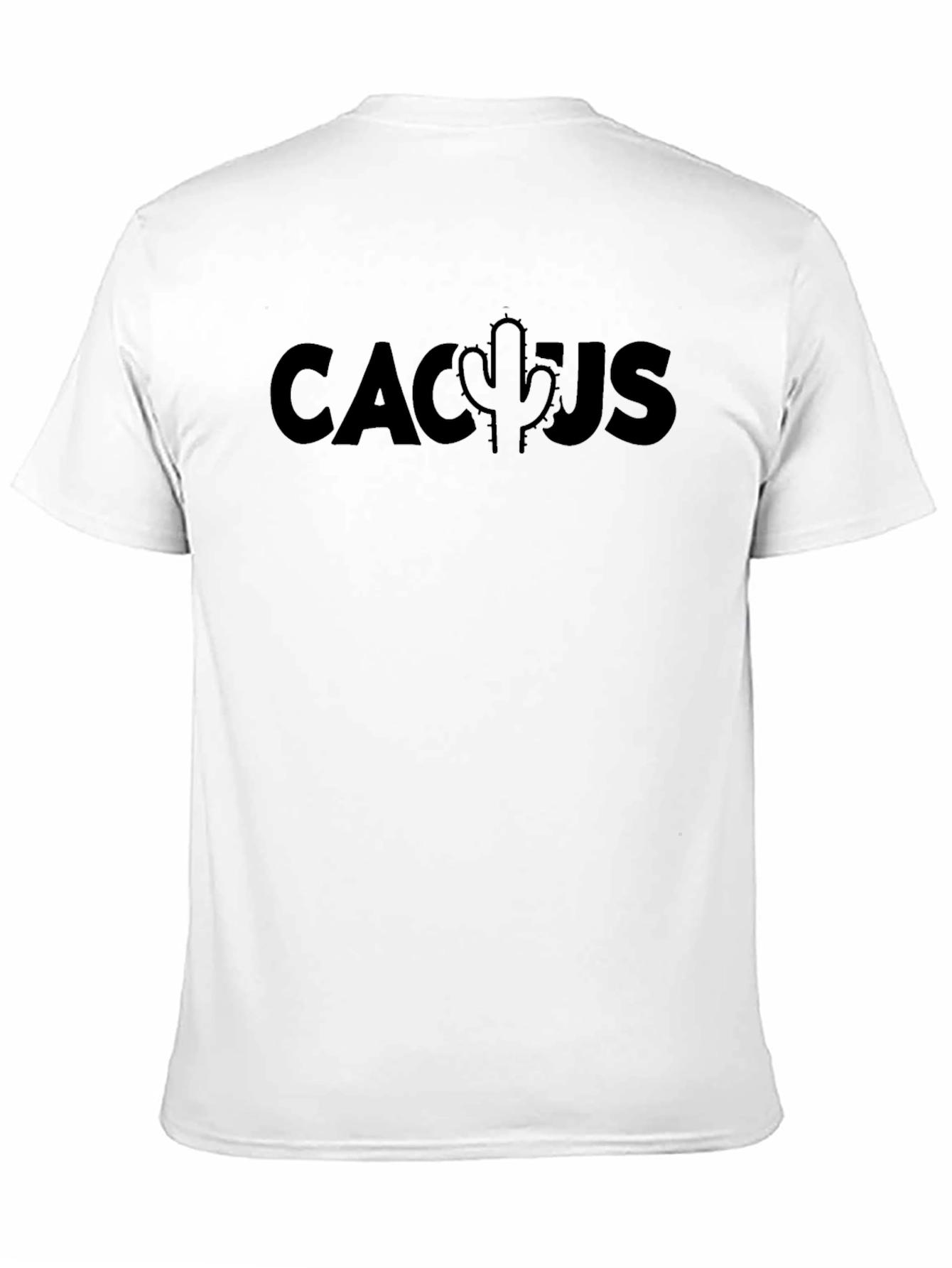 Black Men's Black Cactus Graphic Tee - Soft Cotton Blend view 11