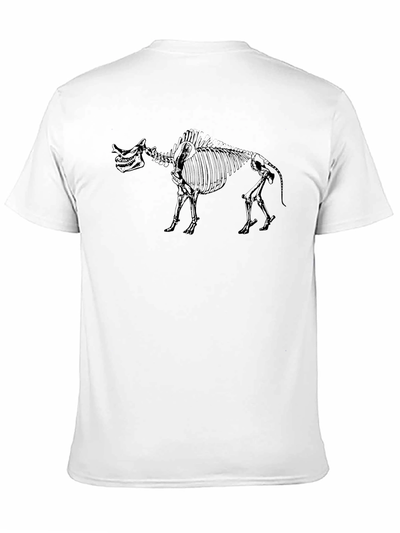 Black Skeleton Buffalo Black T-Shirt - Unique Graphic Tee view 11