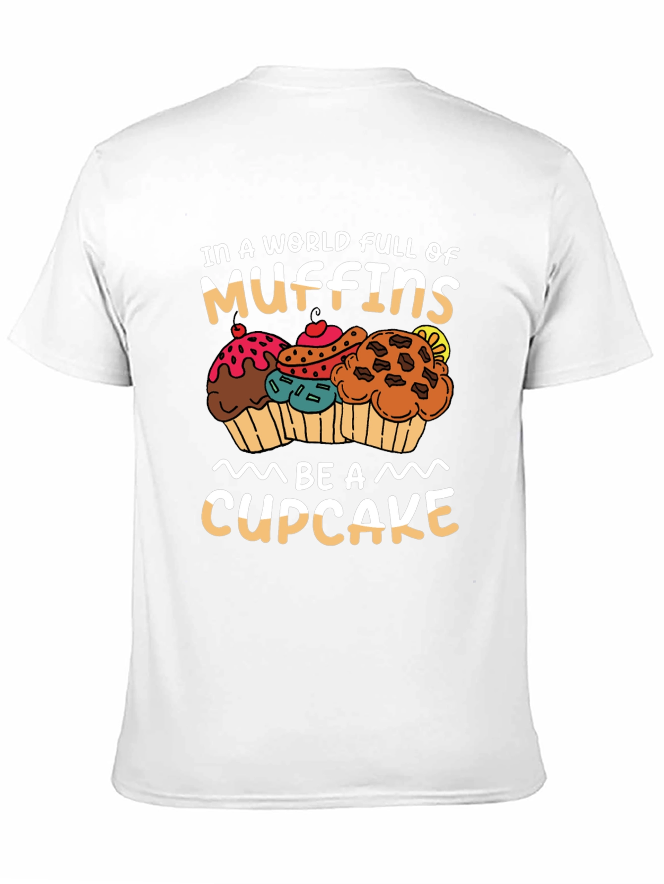Black Muffin vs Cupcake Graphic Tee - Sweet Treat Shirt view 11