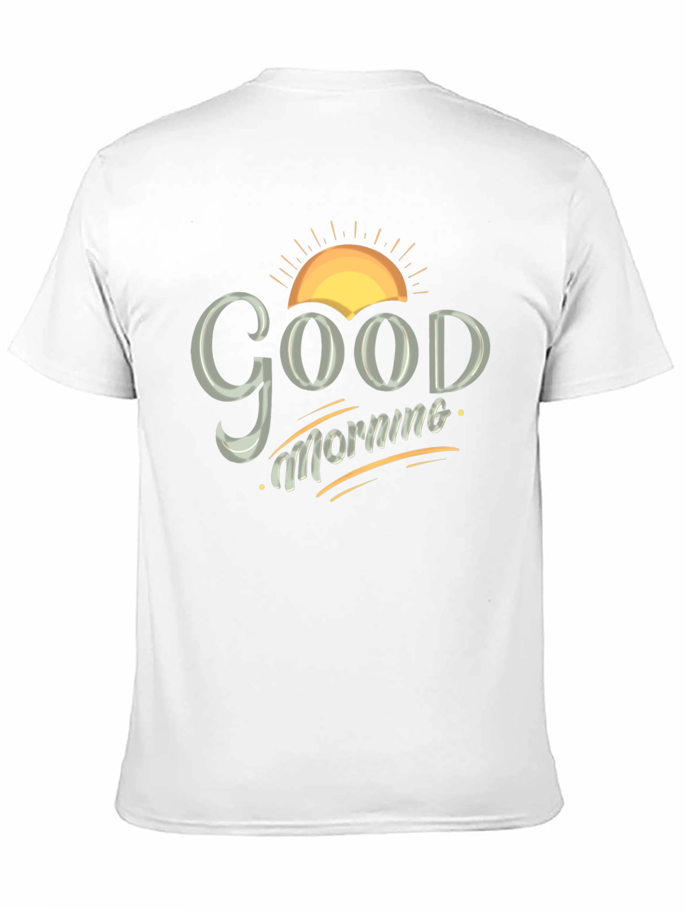 Black Good Morning Graphic Tee - Men's Black T-Shirt view 11