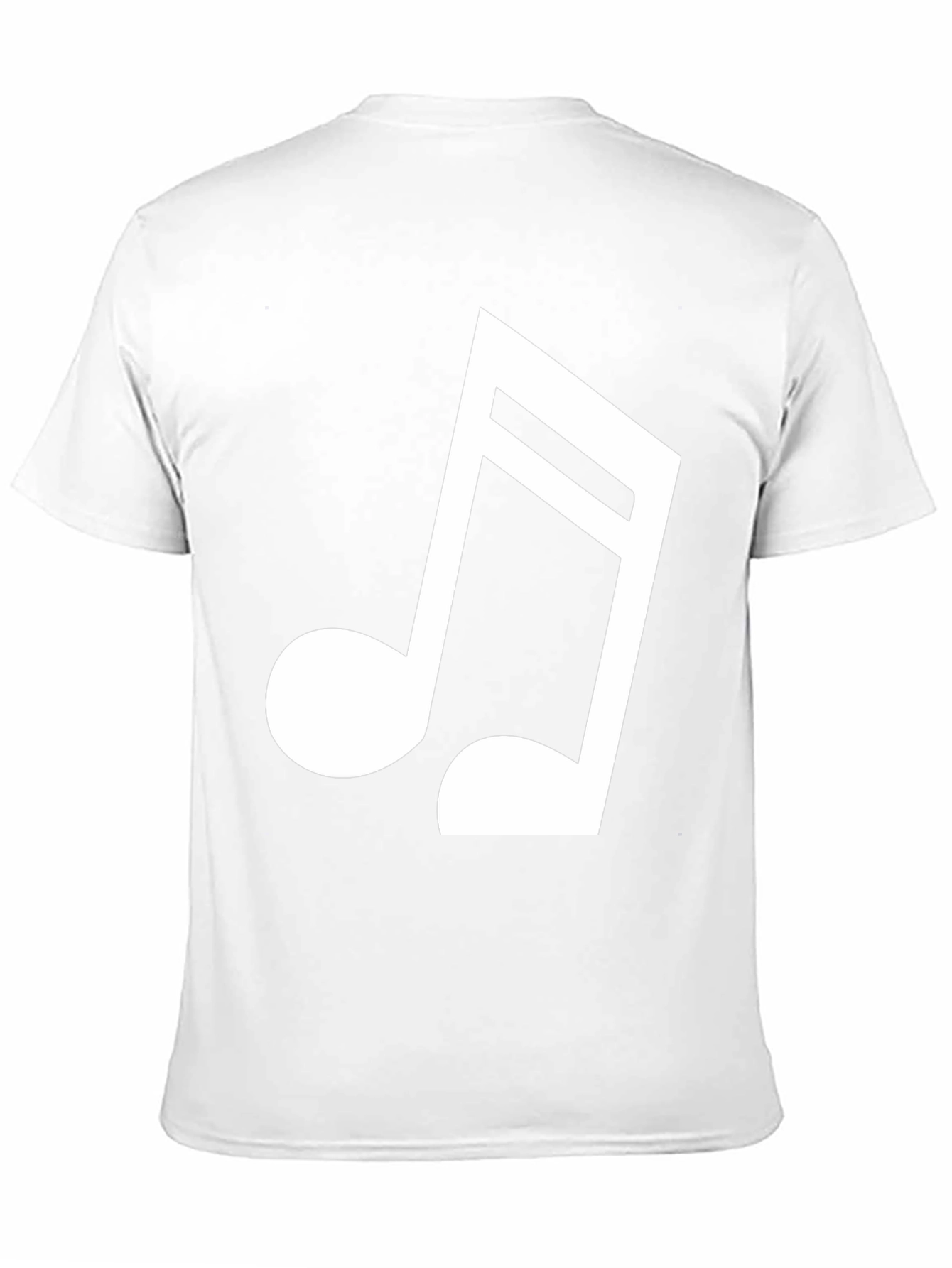 Black Musical Note Graphic Tee - Black Cotton T-Shirt view 11