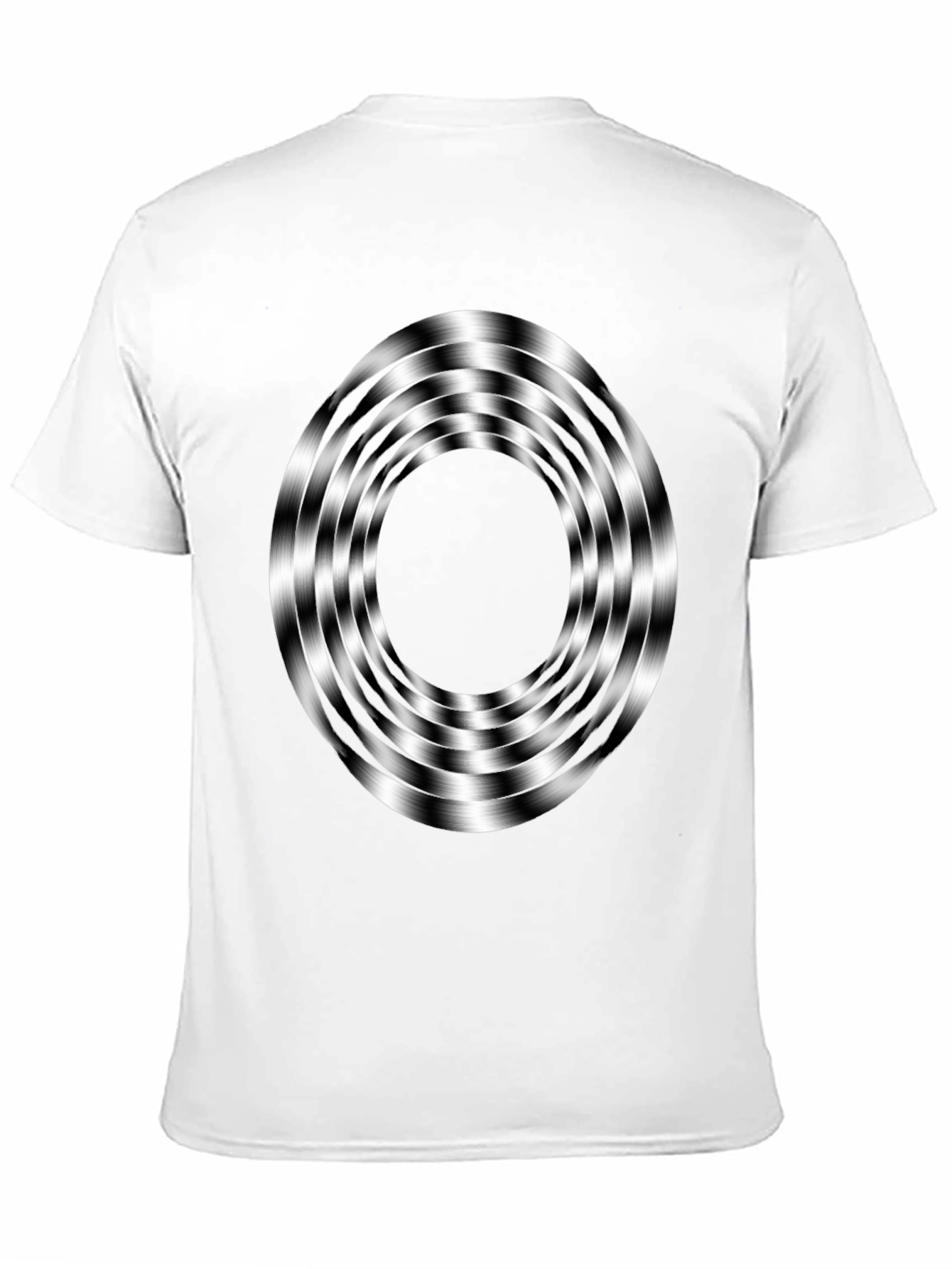 Black Optical Illusion Graphic Tee view 11