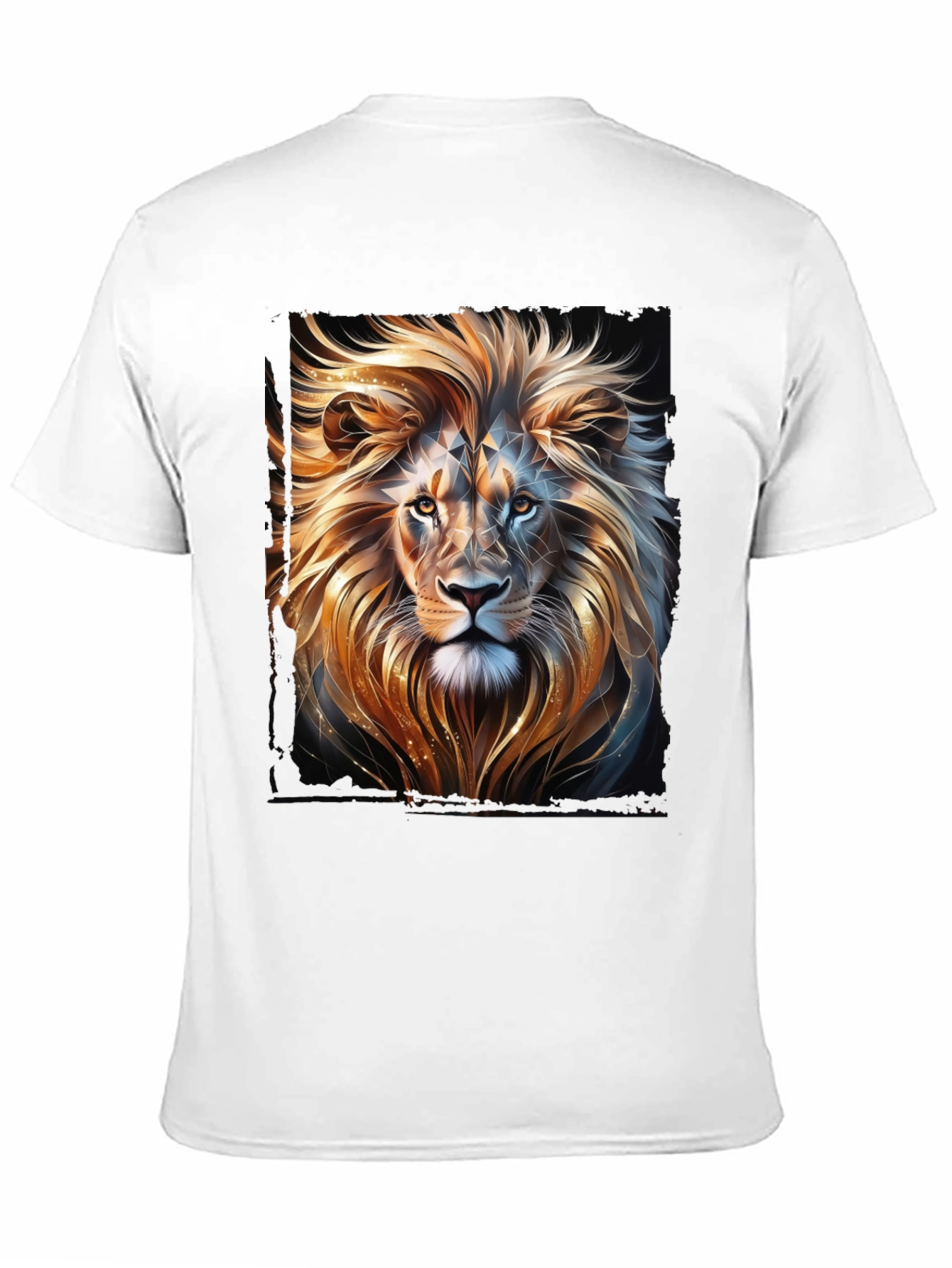 Black Lion Graphic T-Shirt - Black, Stylish Animal Print view 11