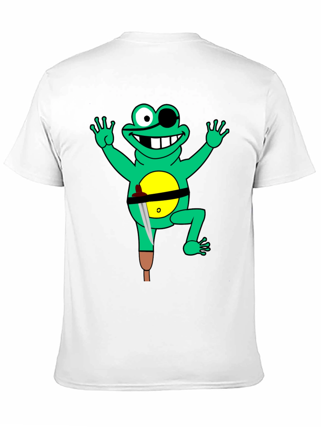 Black Pirate Frog Graphic Tee - Black Cotton Shirt view 11