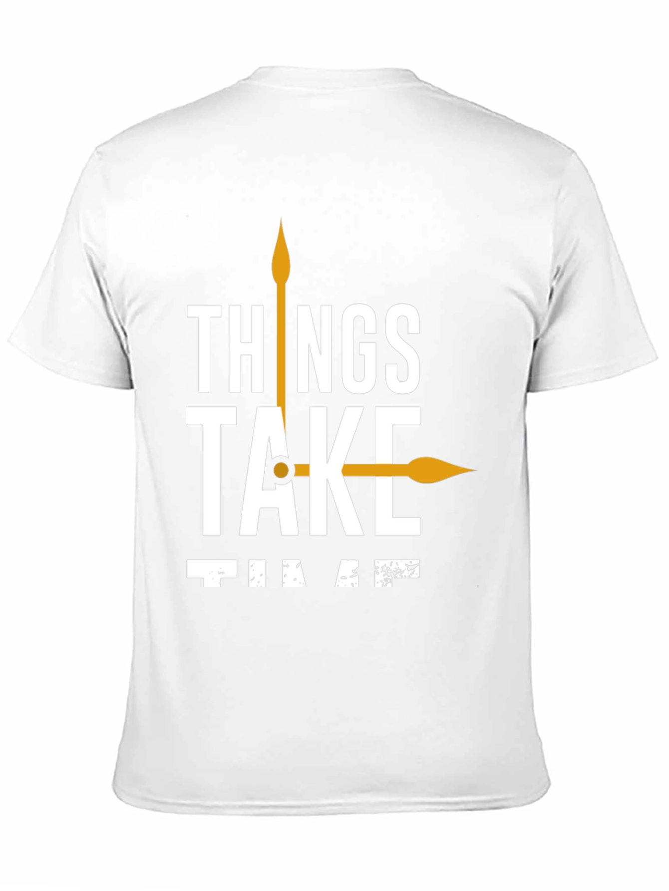 Black Things Take Time T-Shirt Black Casual Cotton Tee view 11
