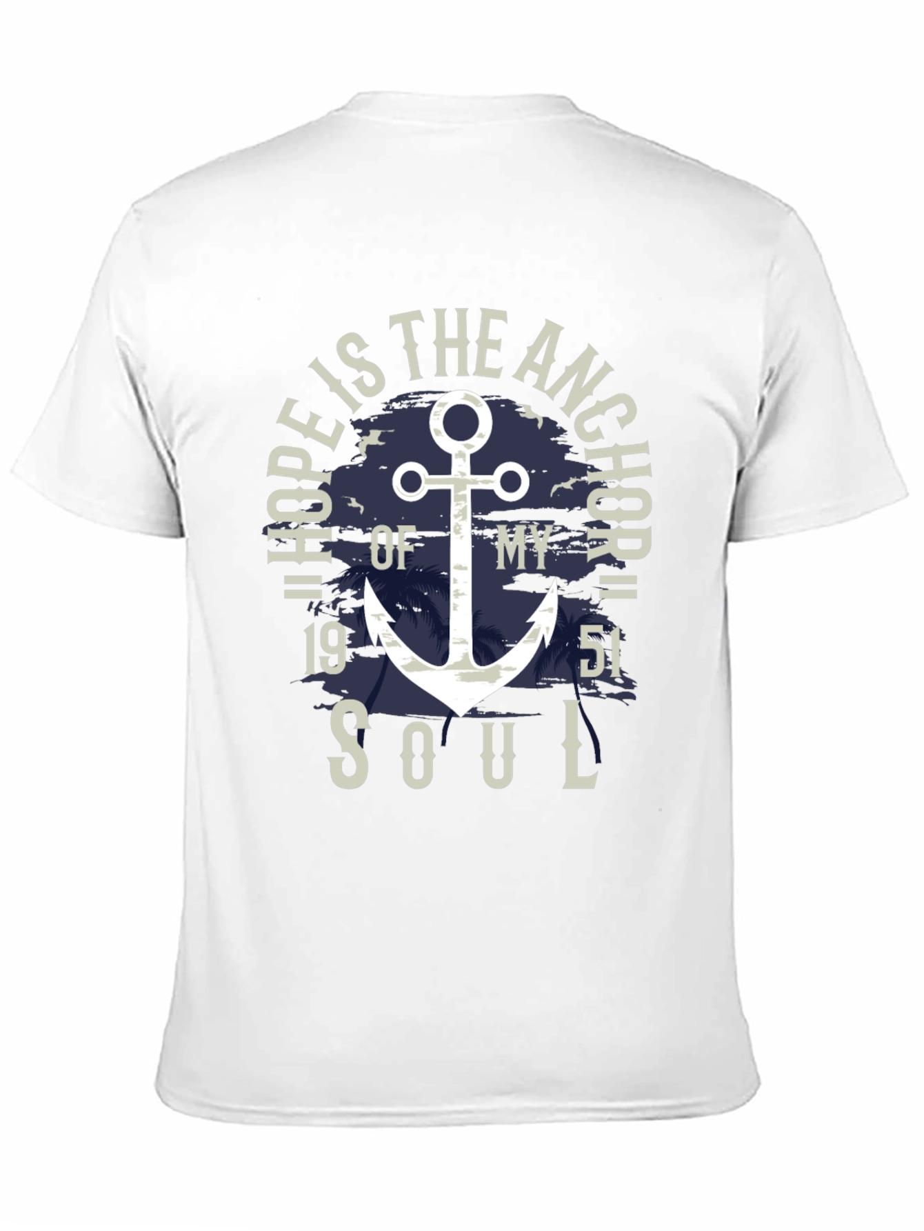 Black Nautical Hope Anchor Soul Graphic Tee view 11