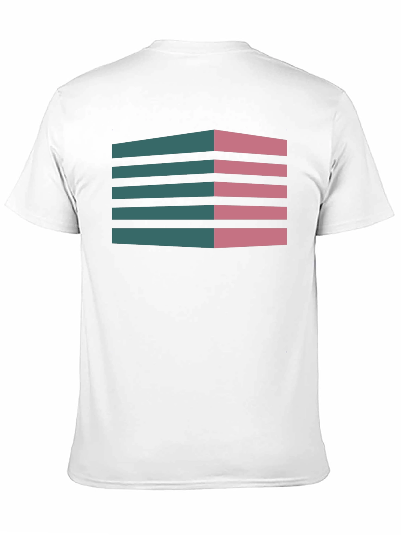 Black Geometric 3D Stripes T-Shirt view 11