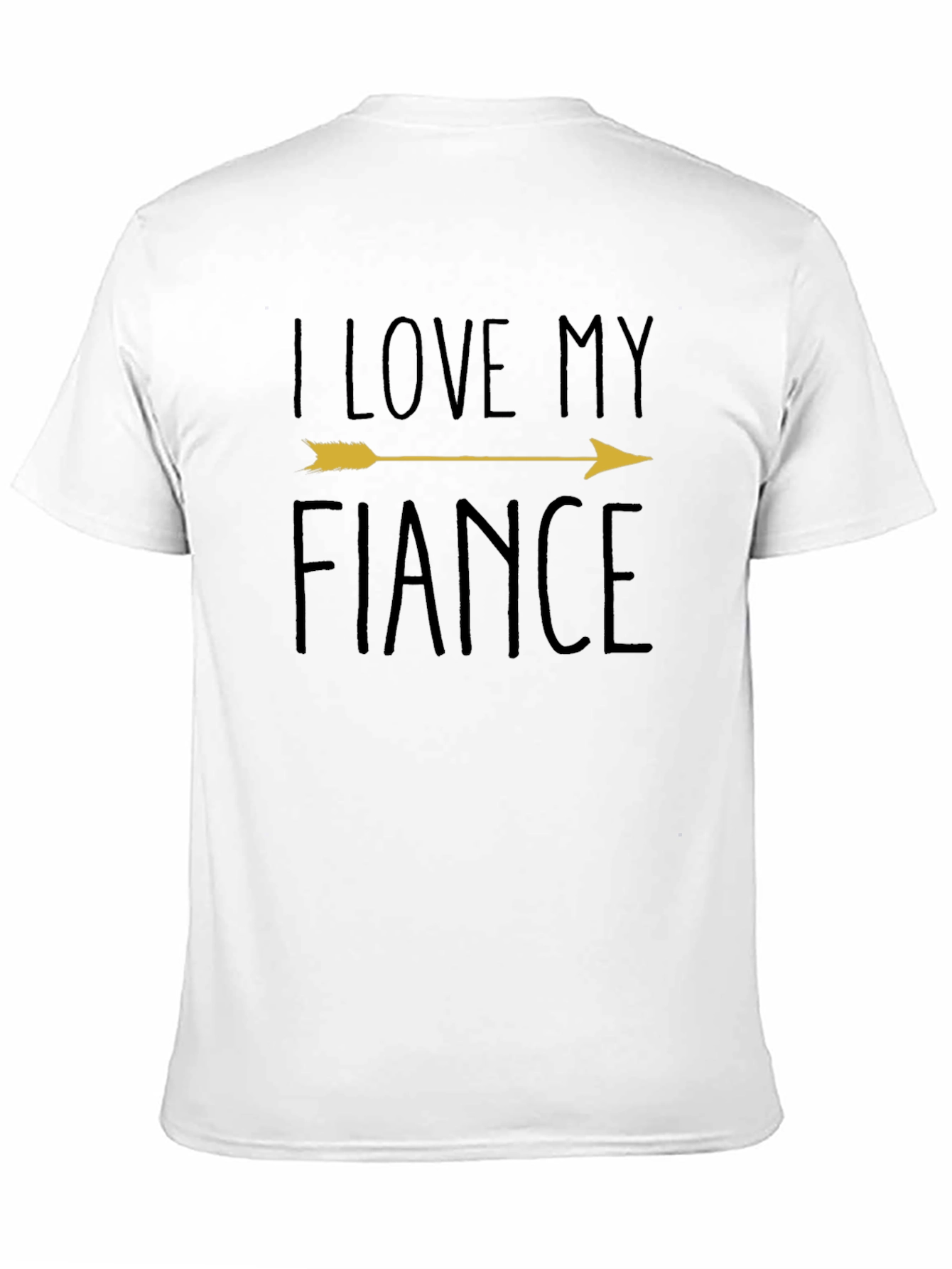 Black I Love My Fiance Black T-Shirt view 11