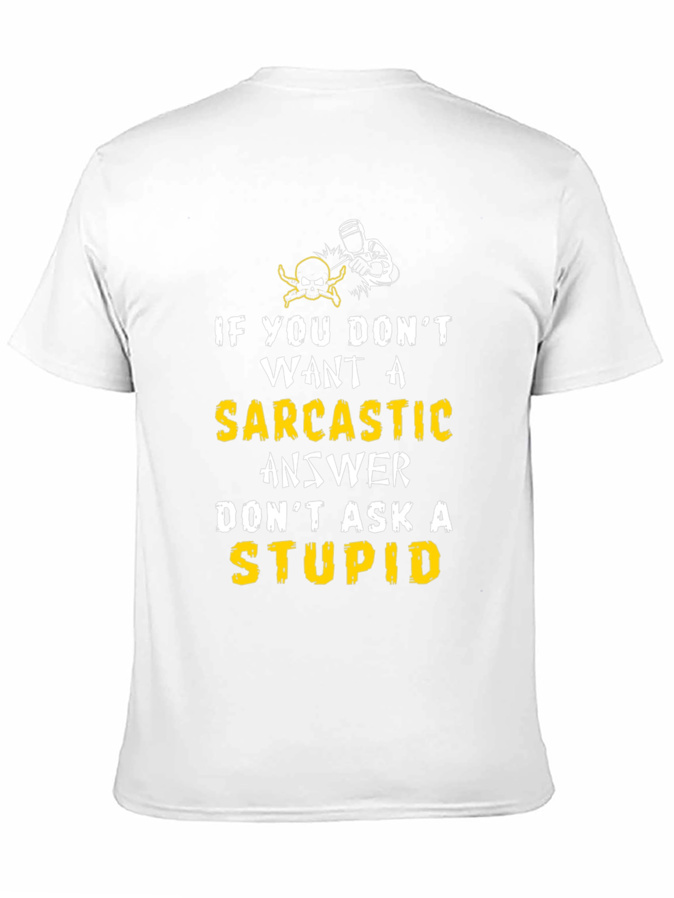 Black Sarcastic Answer Graphic Tee view 11