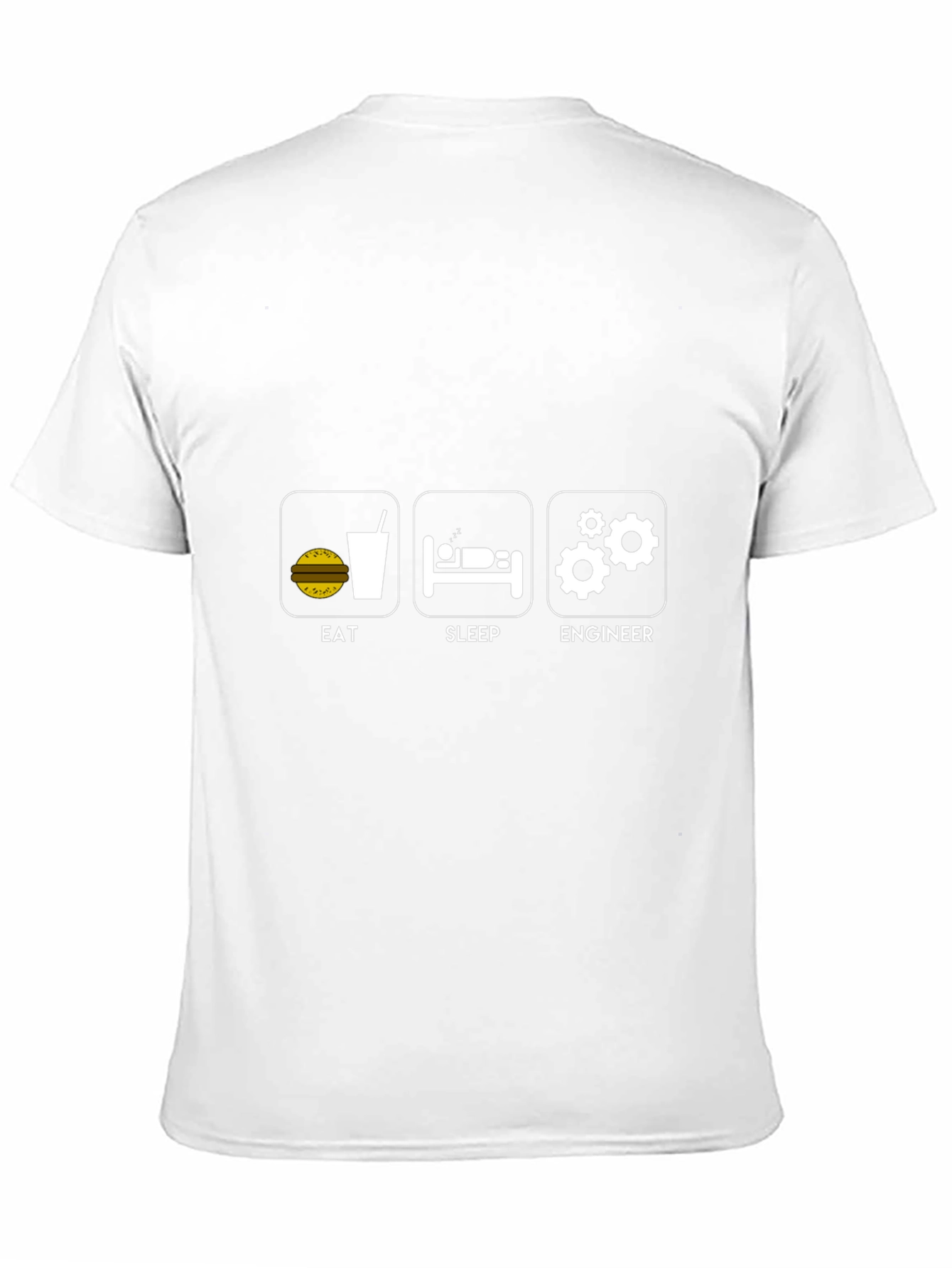 Black Eat Sleep Engineer Graphic T-Shirt view 11