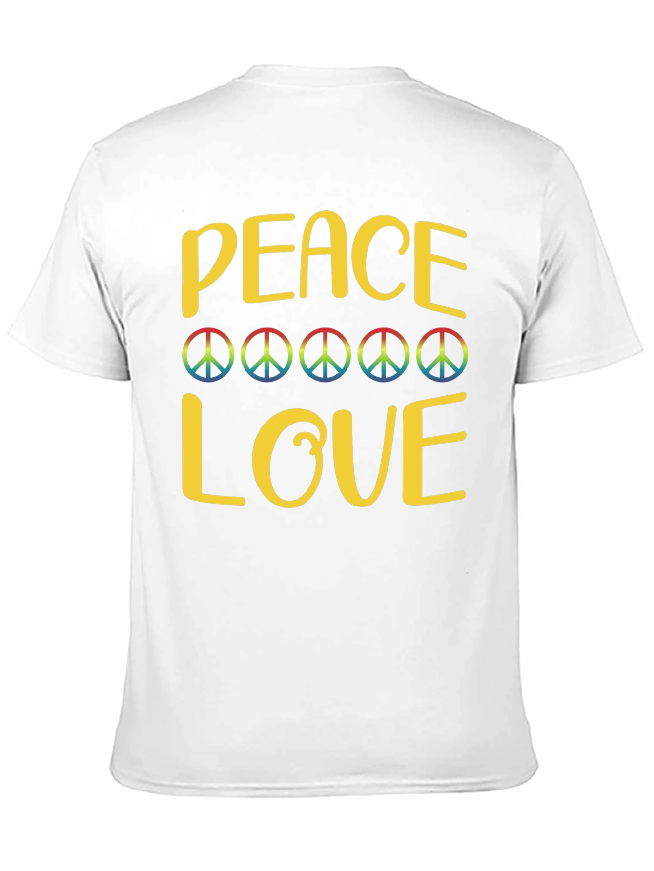 Black Peace and Love Graphic T-Shirt - Groovy Retro Design view 11