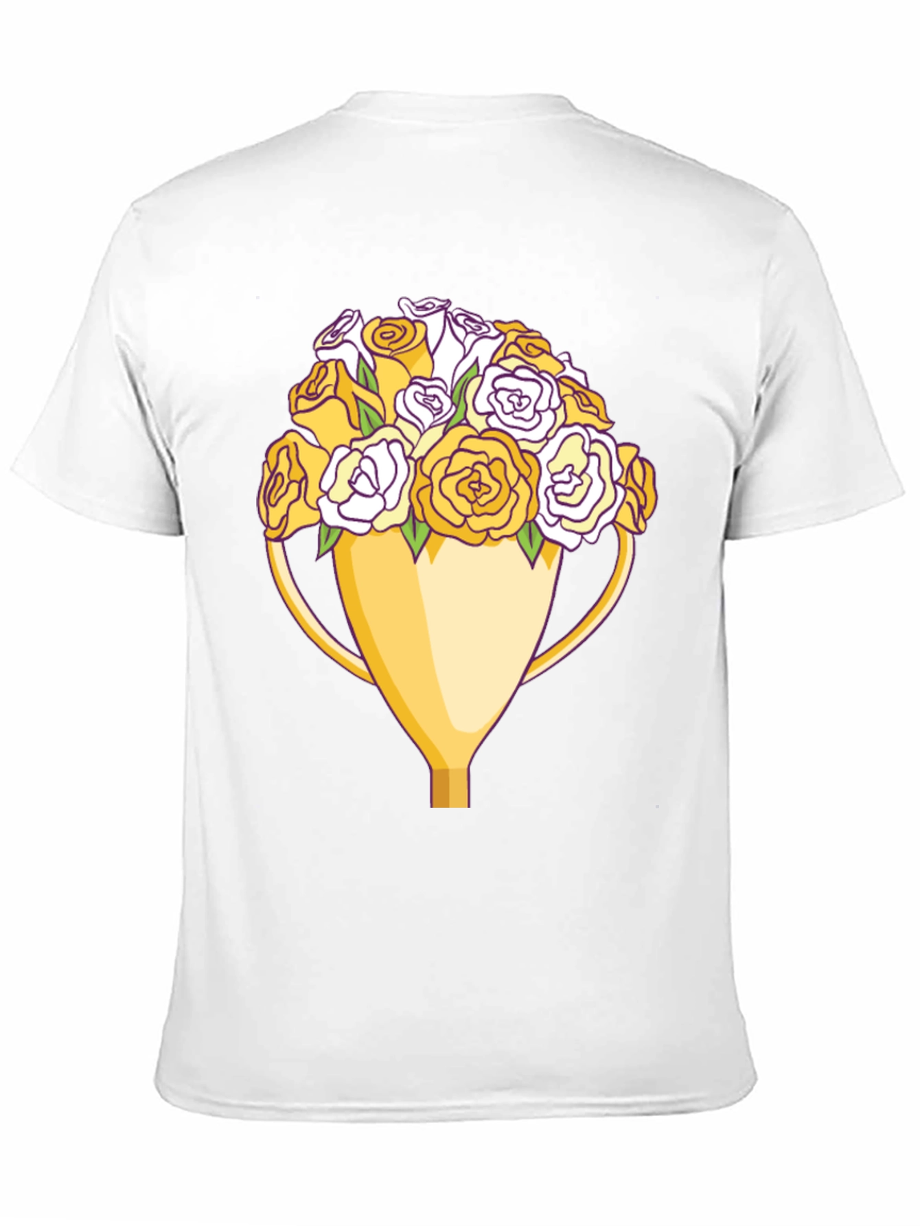 Black Floral Trophy Graphic Tee - Unique Design view 11