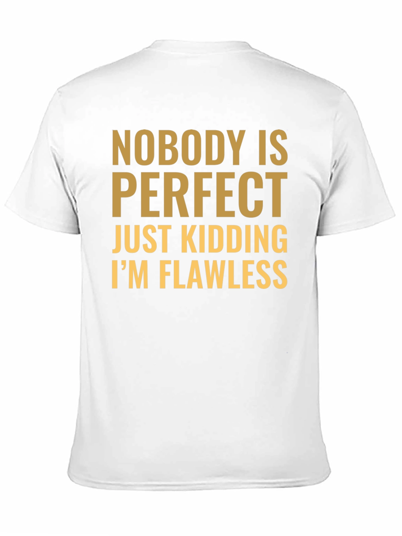 Black Funny 'Nobody is Perfect' Graphic T-Shirt view 11