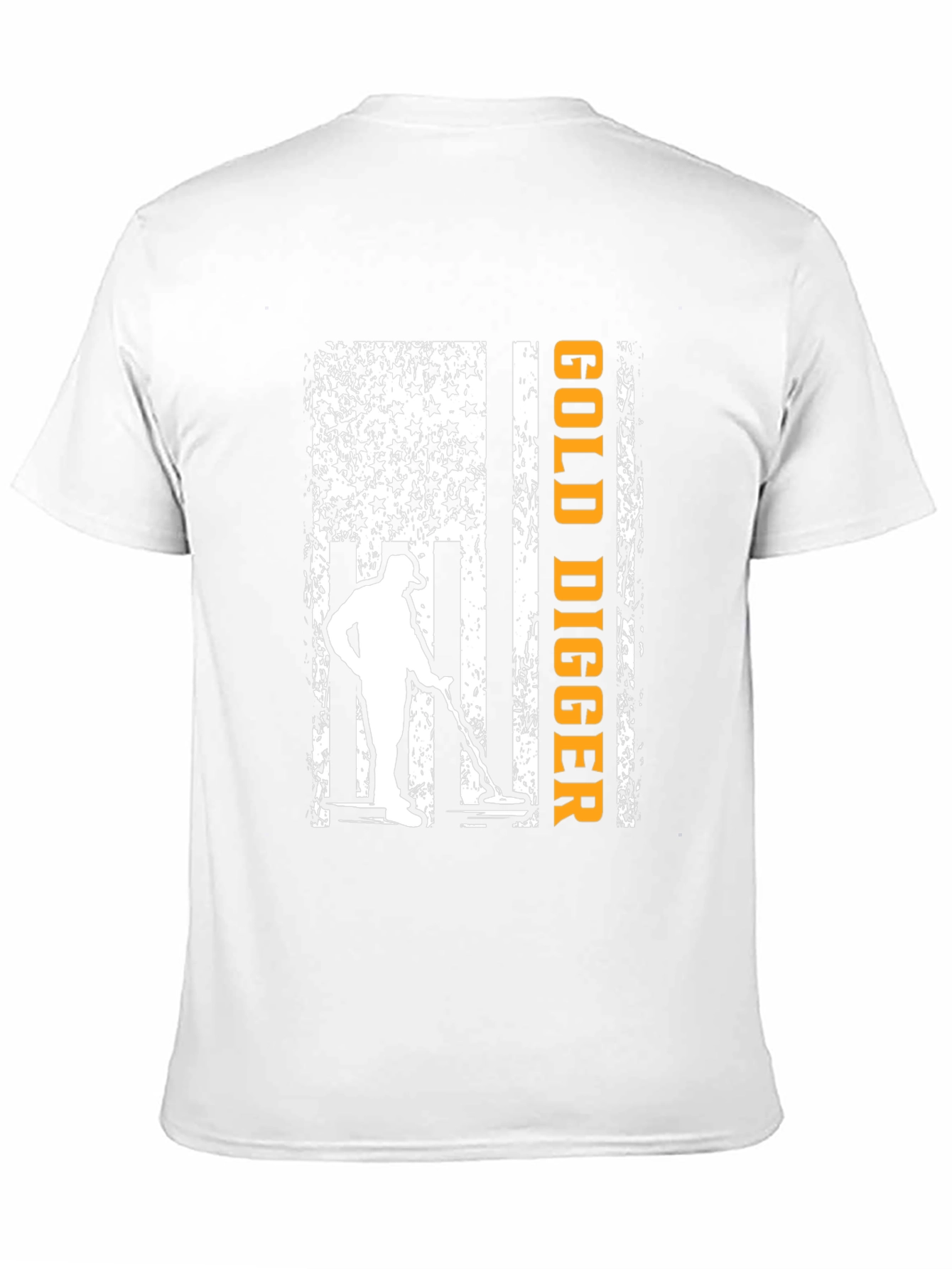 Black Gold Digger American Flag Graphic T-Shirt view 11