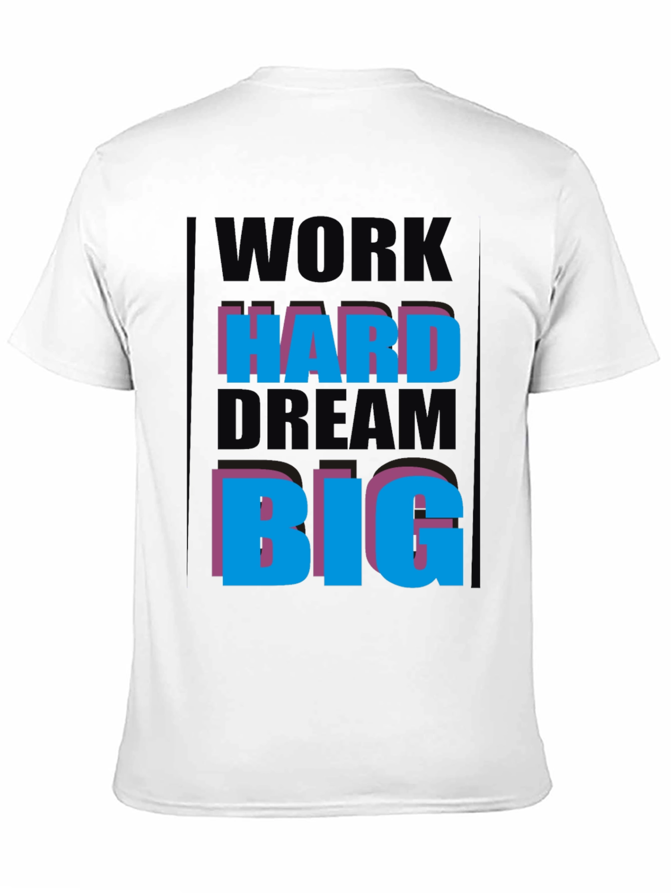 Black Work Hard Dream Big Graphic Tee view 11