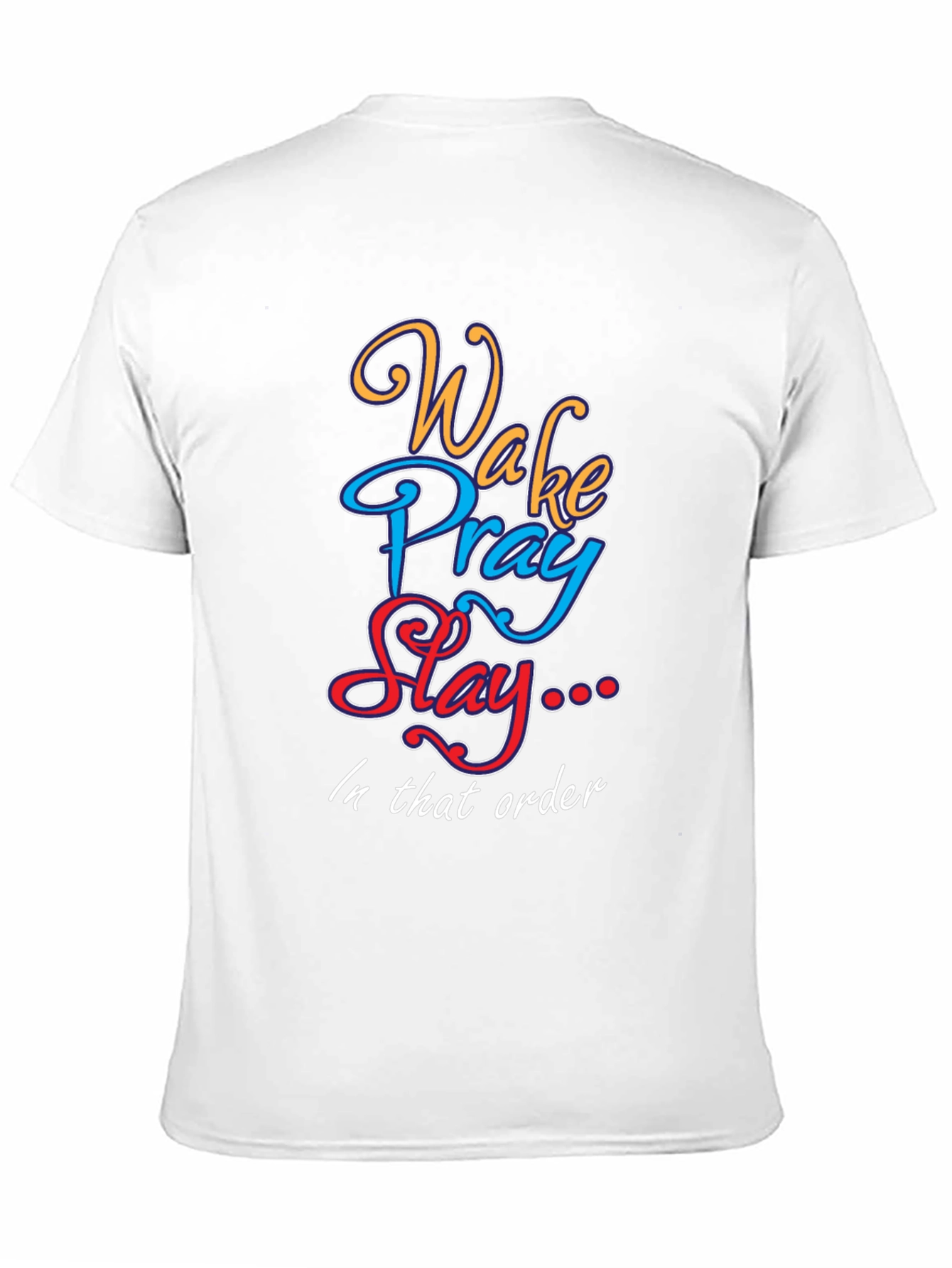 Black Wake Pray Slay Graphic Tee - Trendy Cotton T-Shirt view 11