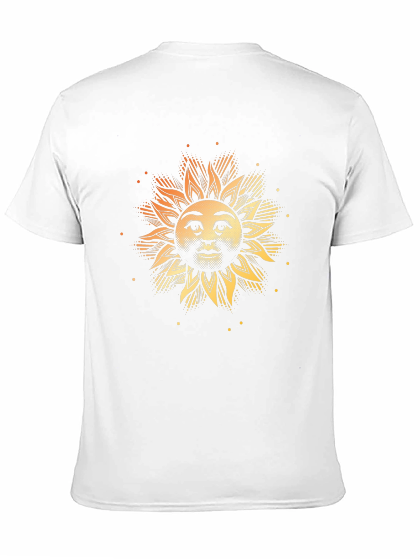 Black Sun Face Graphic Print Black T-Shirt view 11