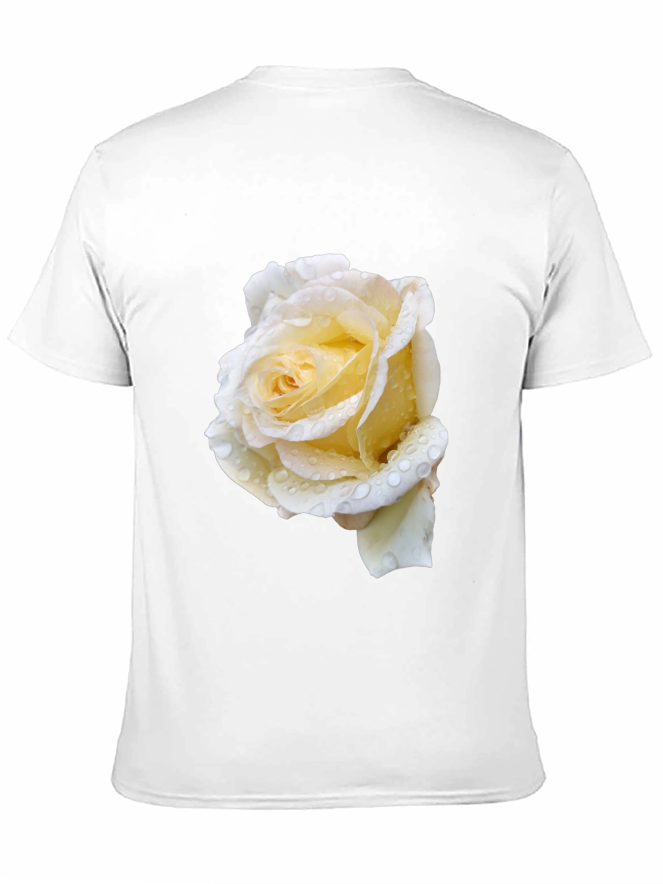 Black Black Tee with White Rose view 11