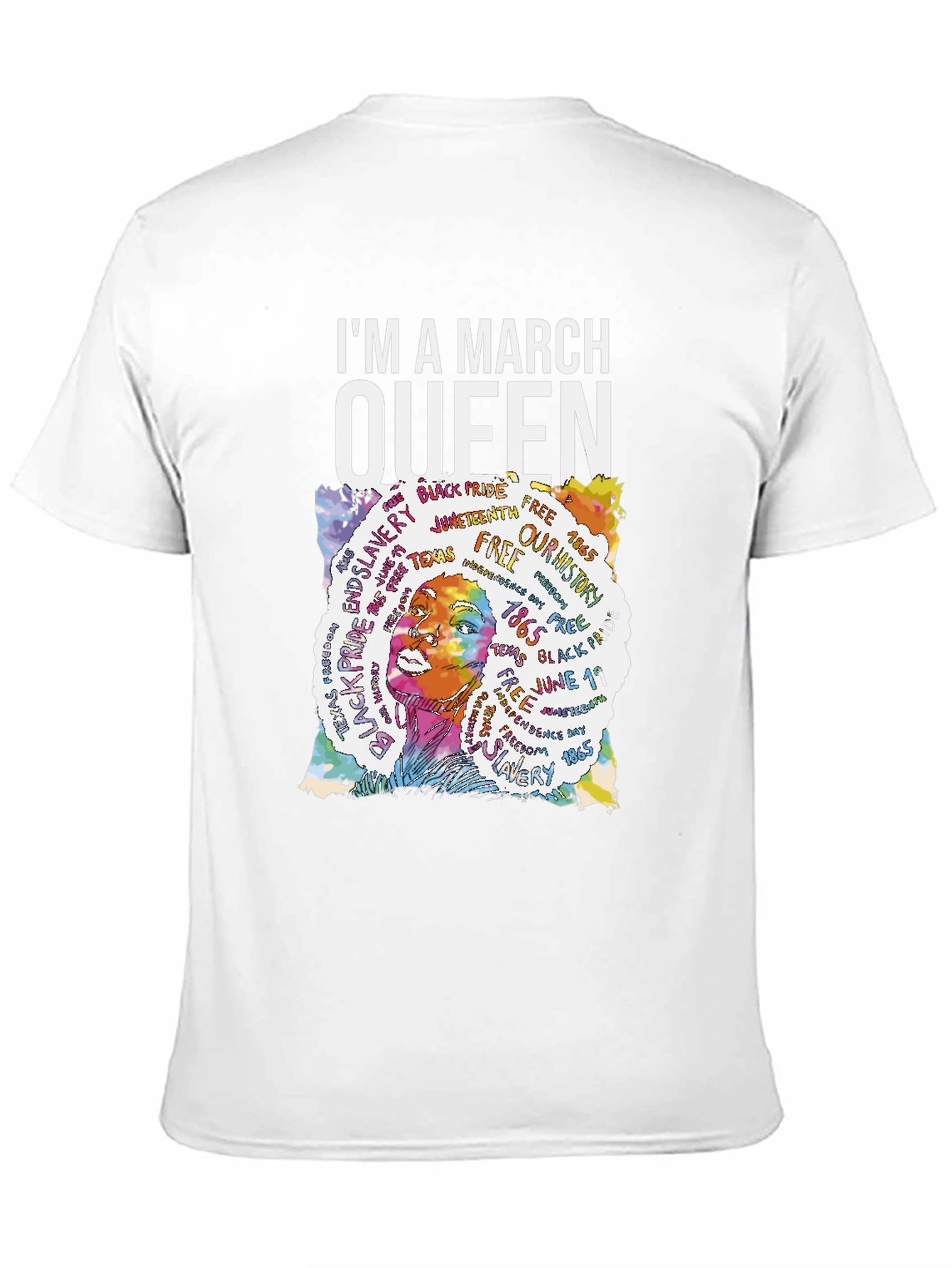 Black I'm A March Queen T-Shirt view 11