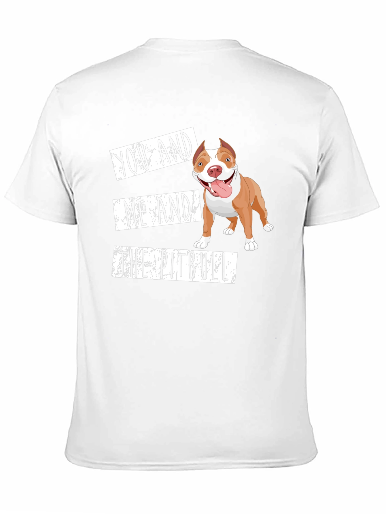 Black You, Me, and The Pitbull T-Shirt -  Unisex Cotton Blend view 11