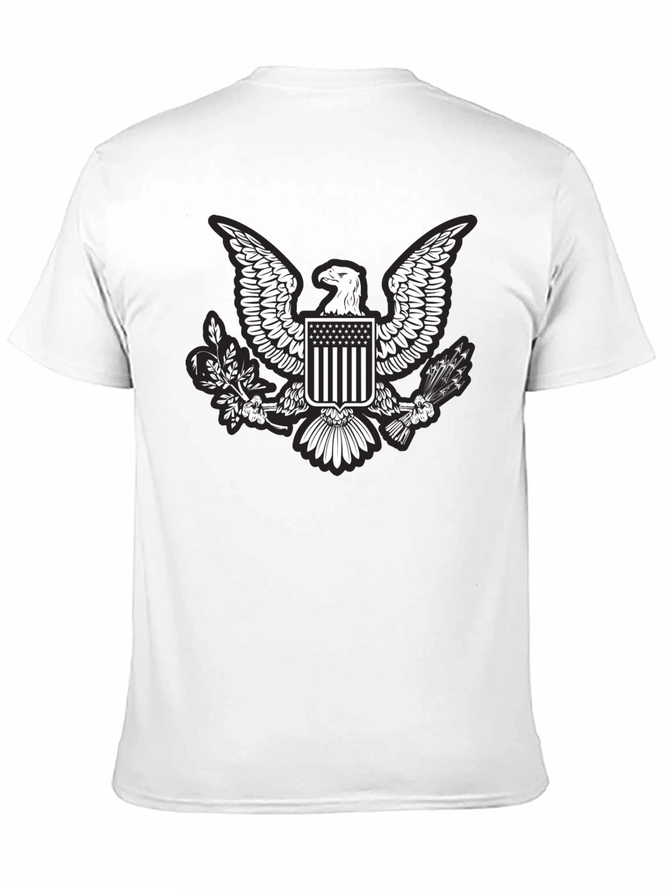 Black Eagle Crest Graphic T-Shirt - Patriotic Design view 11