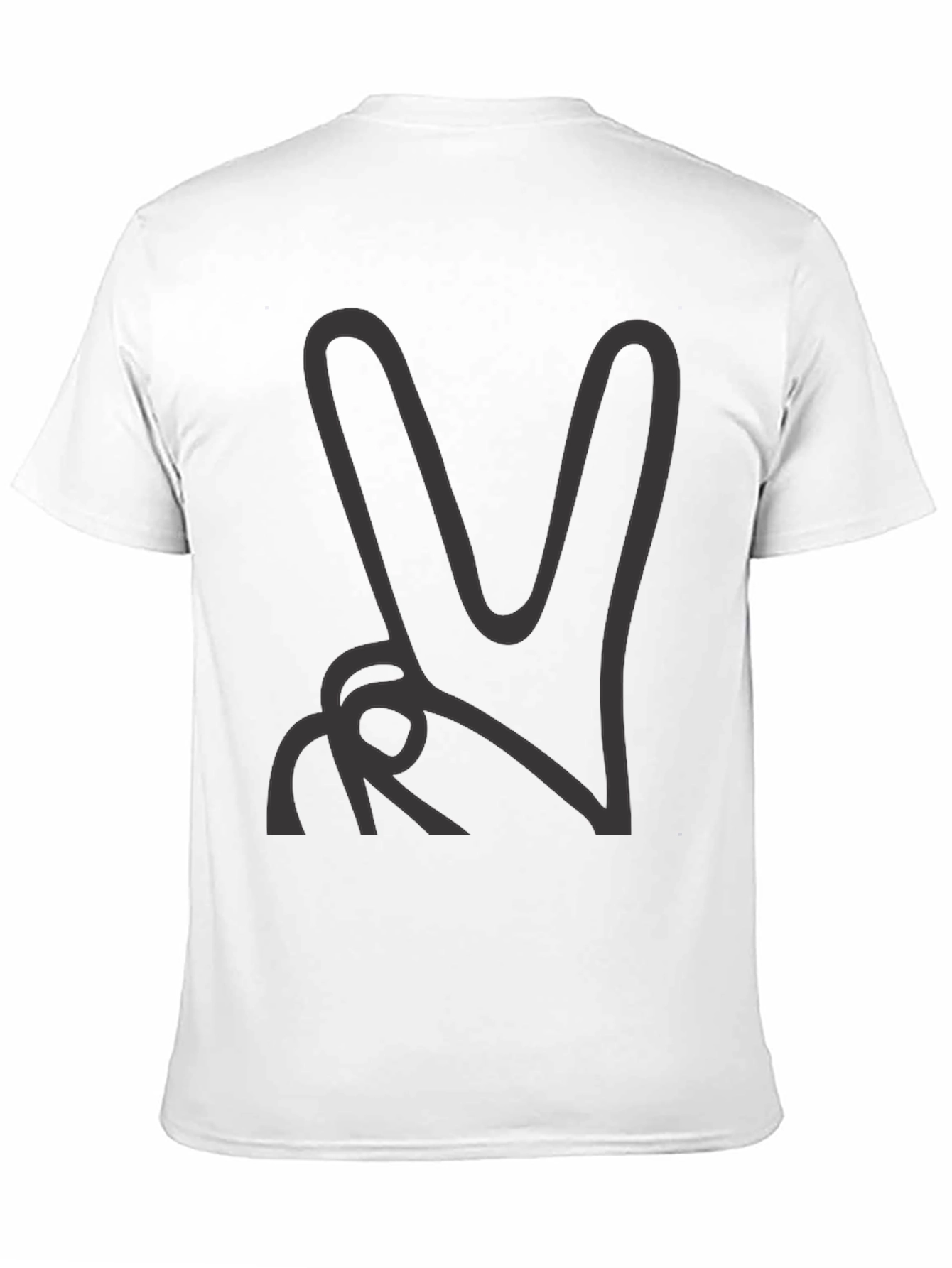 Black Peace Sign Graphic Tee - Classic Black Comfort view 11