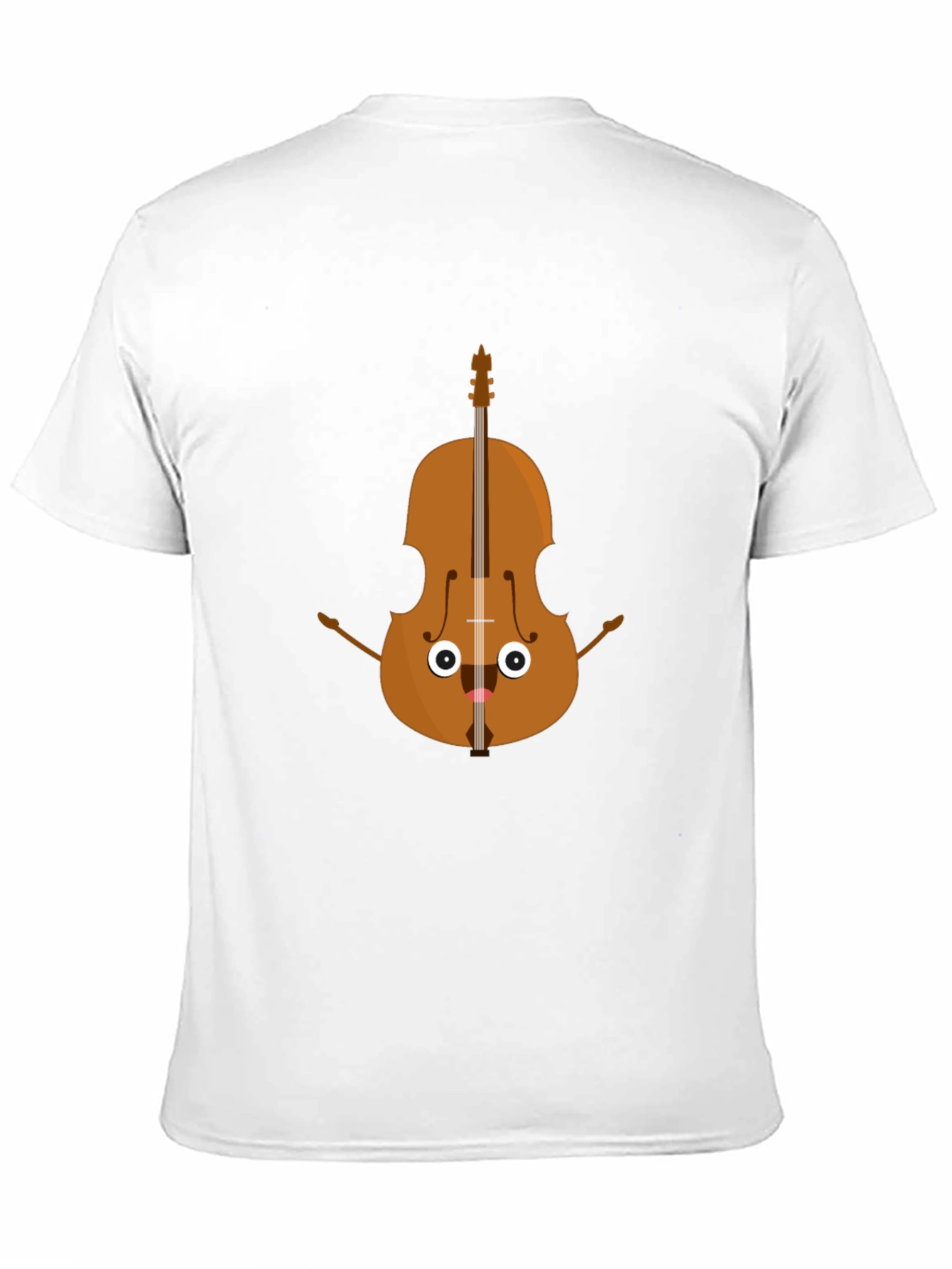 Black Funny Cartoon Cello Musician Graphic Tee view 11