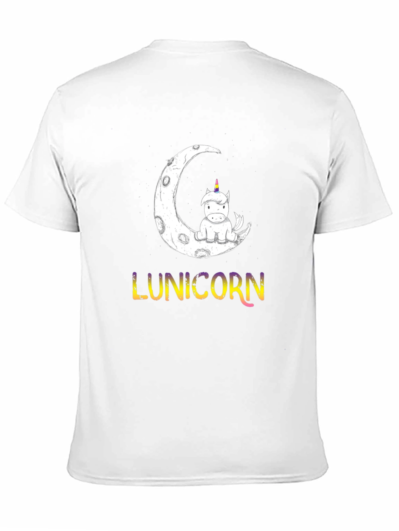 Black Lunicorn T-Shirt - Moon Unicorn Graphic Tee view 11