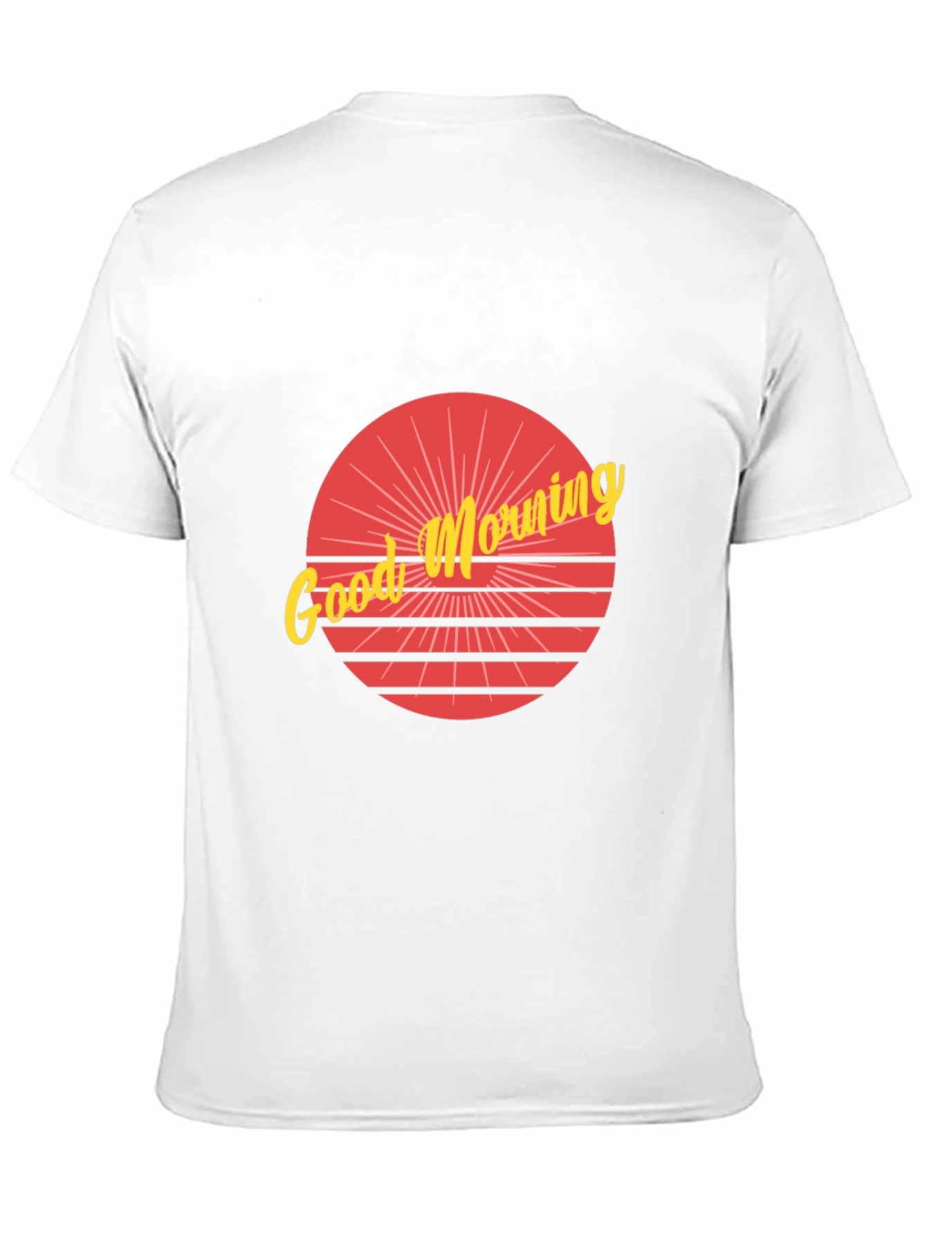 Black Good Morning Graphic Tee - Retro Sunrise Design view 11