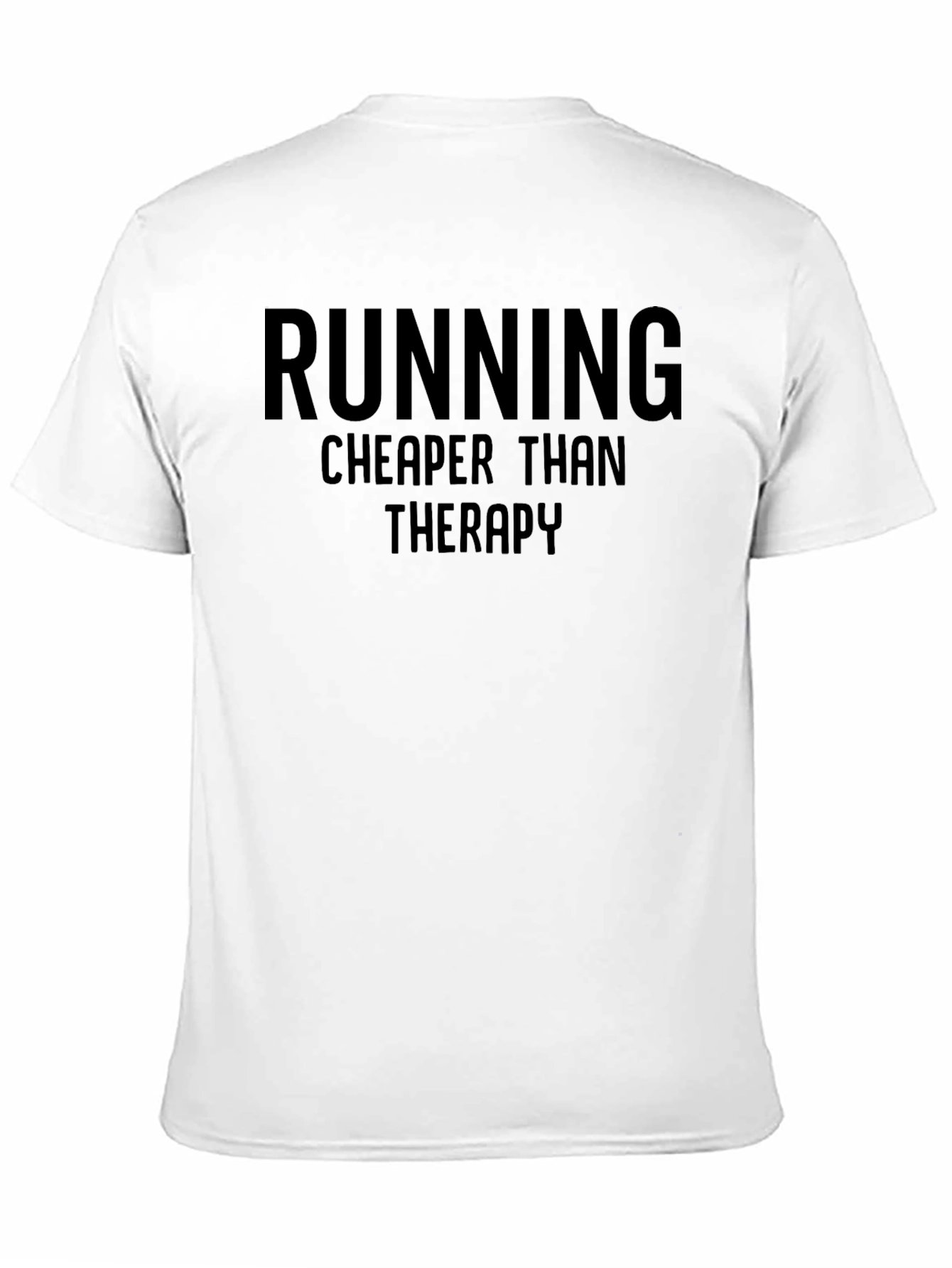 Black Running Cheaper Than Therapy Graphic Tee view 11