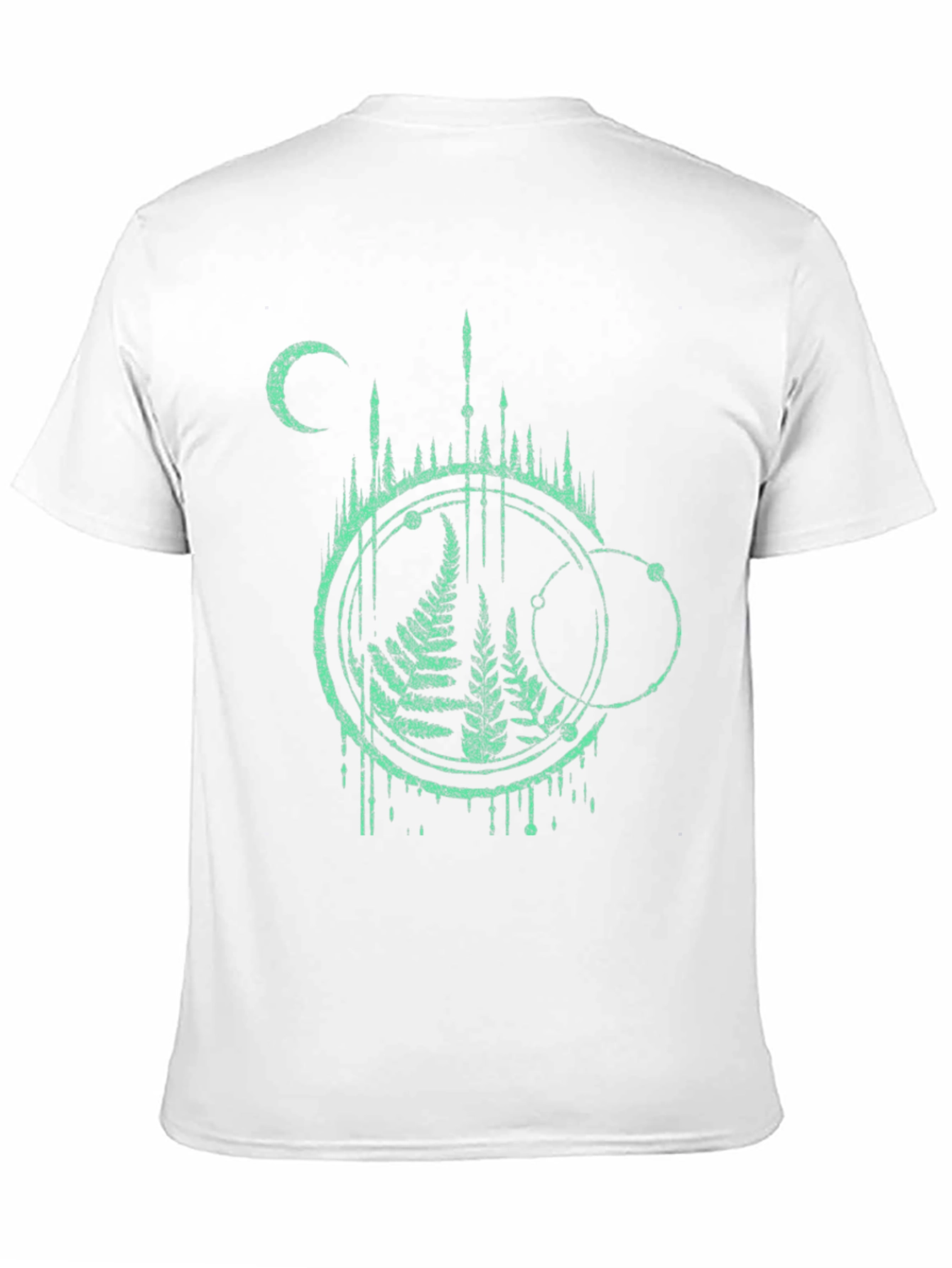 Black Nature Graphic Tee - Fern and Moon Design view 11