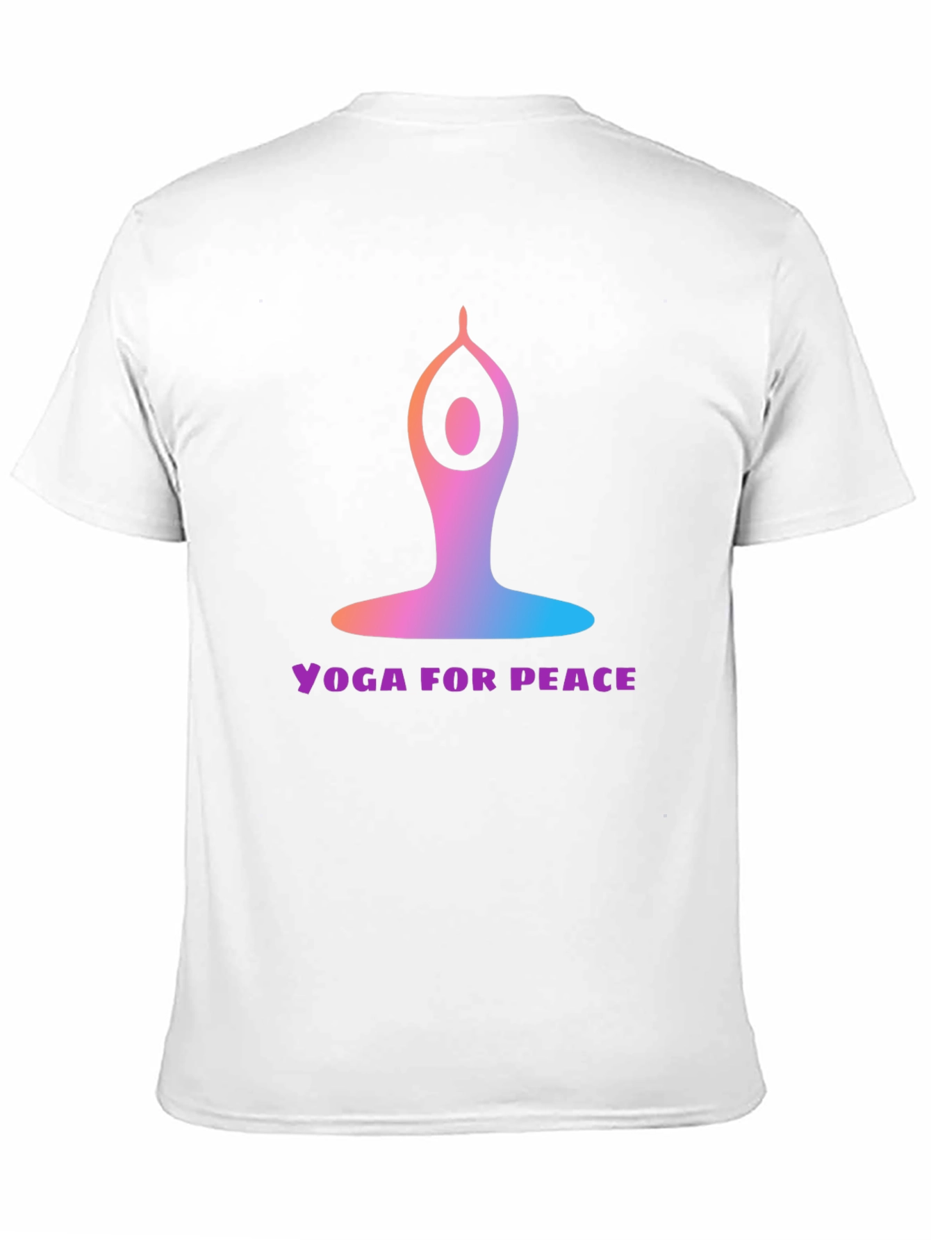 Black Yoga for Peace Graphic Tee - Black Cotton Blend view 11