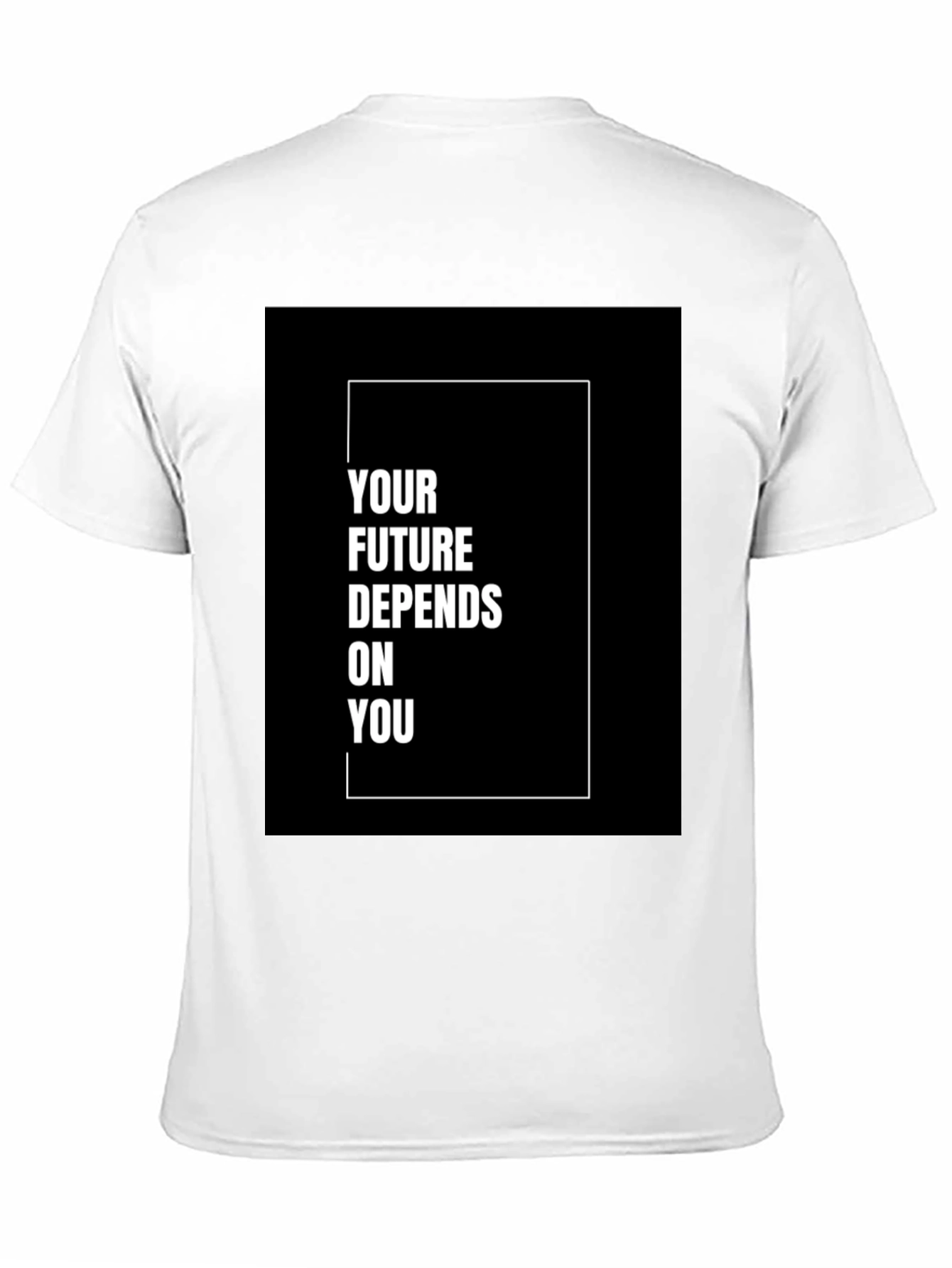 Black Motivational T-Shirt - Your Future Depends On You view 11