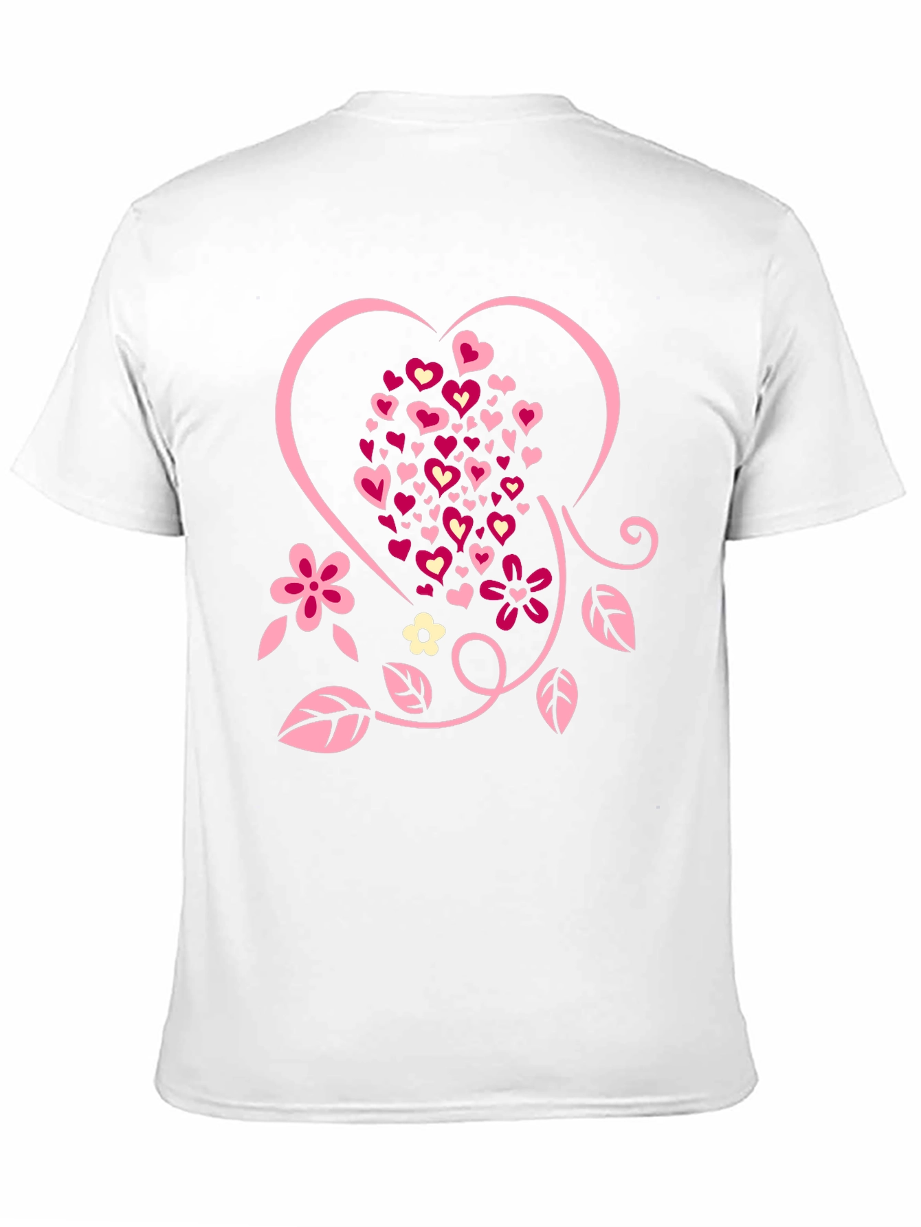 Black Heart & Floral Graphic Tee - Valentine's Day Shirt view 11