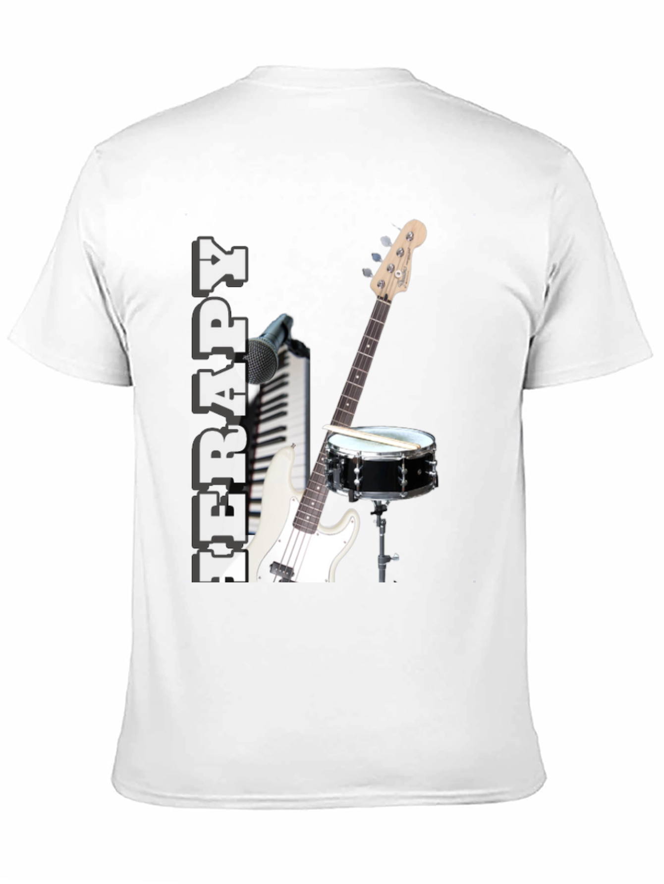 Music Therapy T-Shirt - Instruments & Inspirational Design - 11