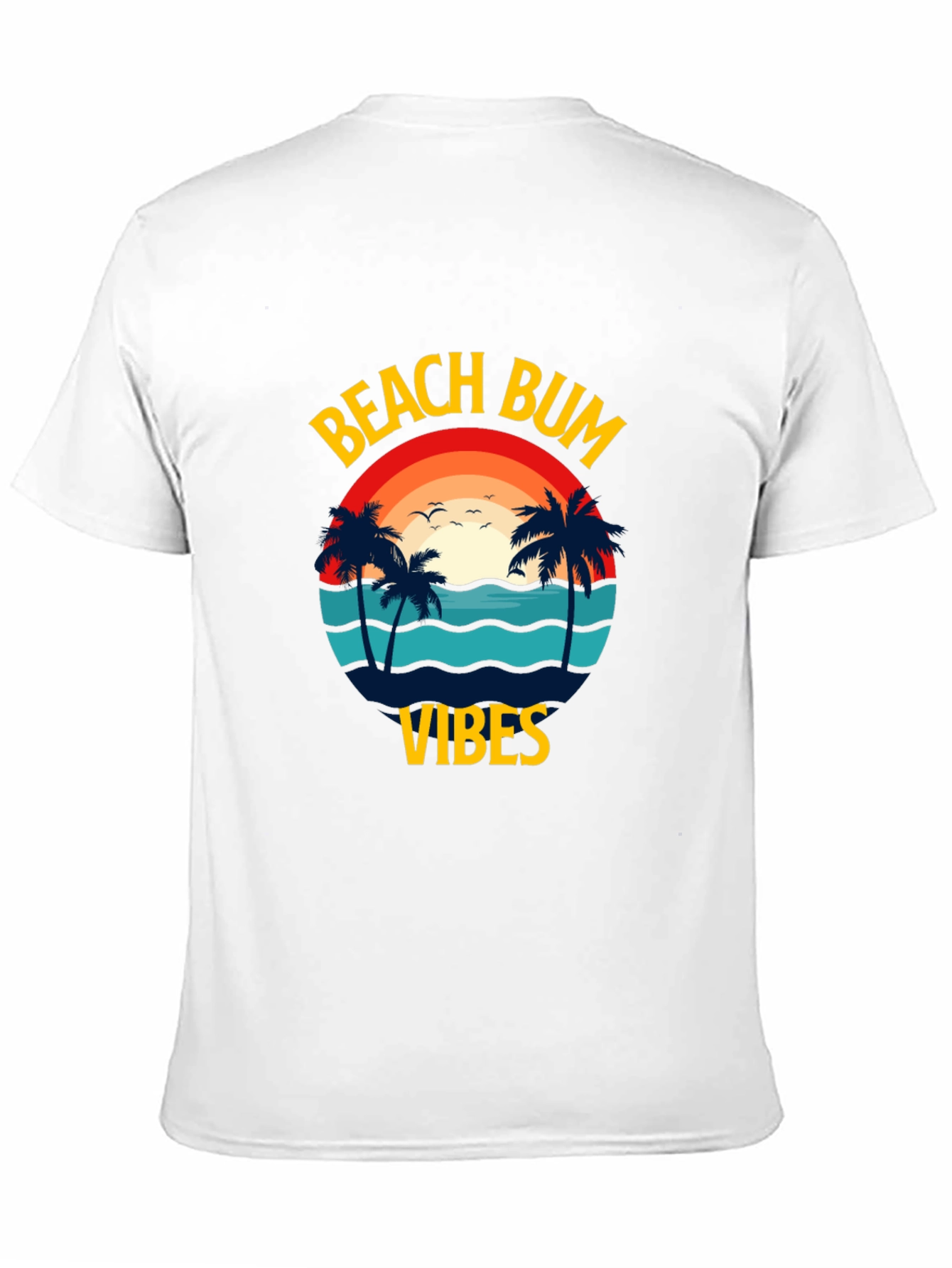 Black Beach Bum Vibes Graphic T-Shirt view 11