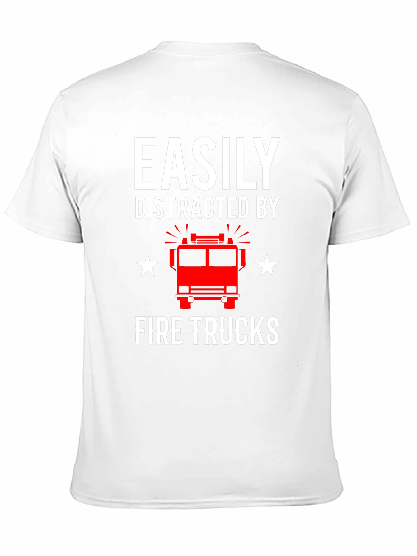 Black Easily Distracted By Fire Trucks Graphic Tee view 11