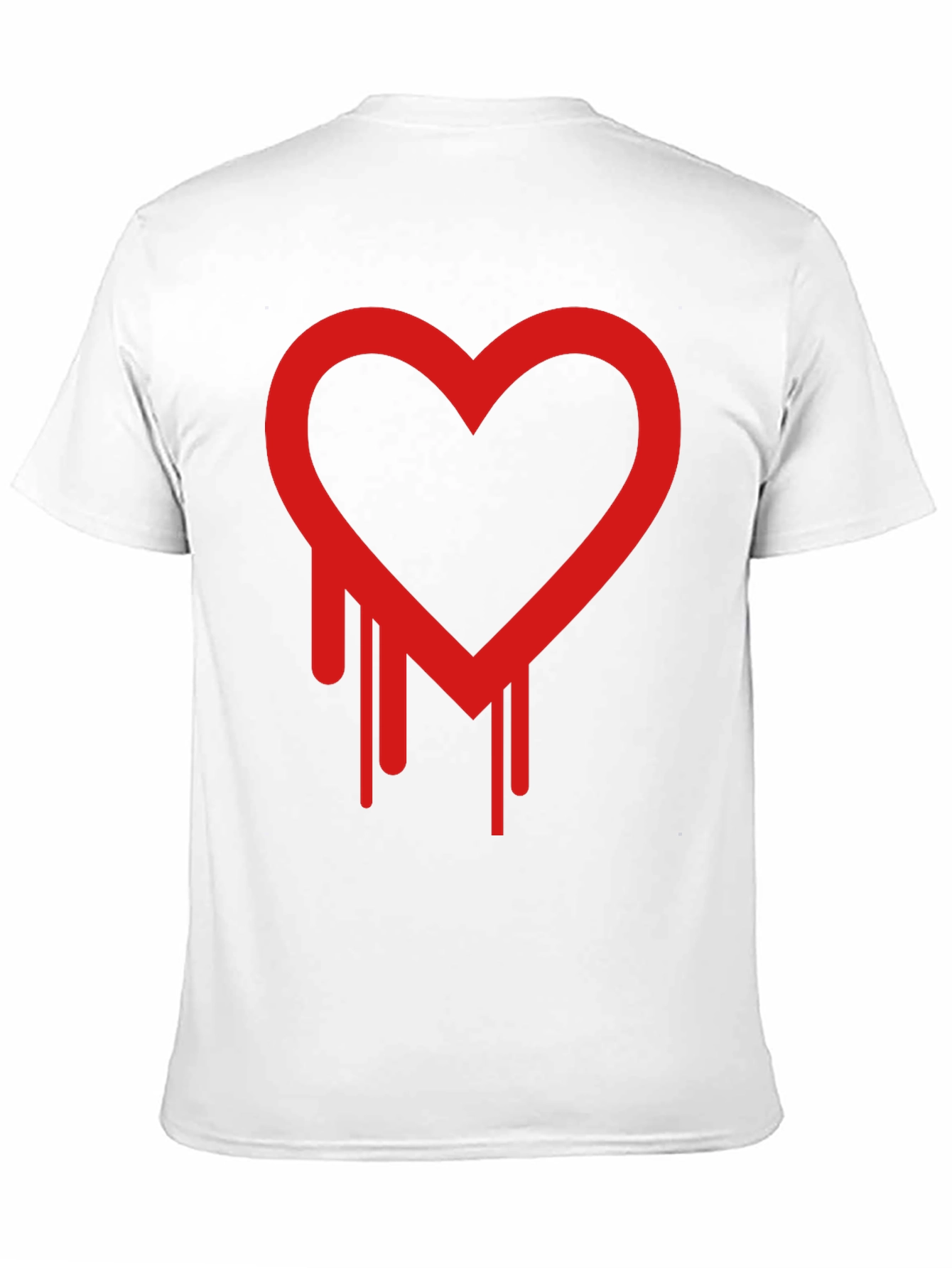 Black Dripping Heart Graphic Black T-Shirt view 11