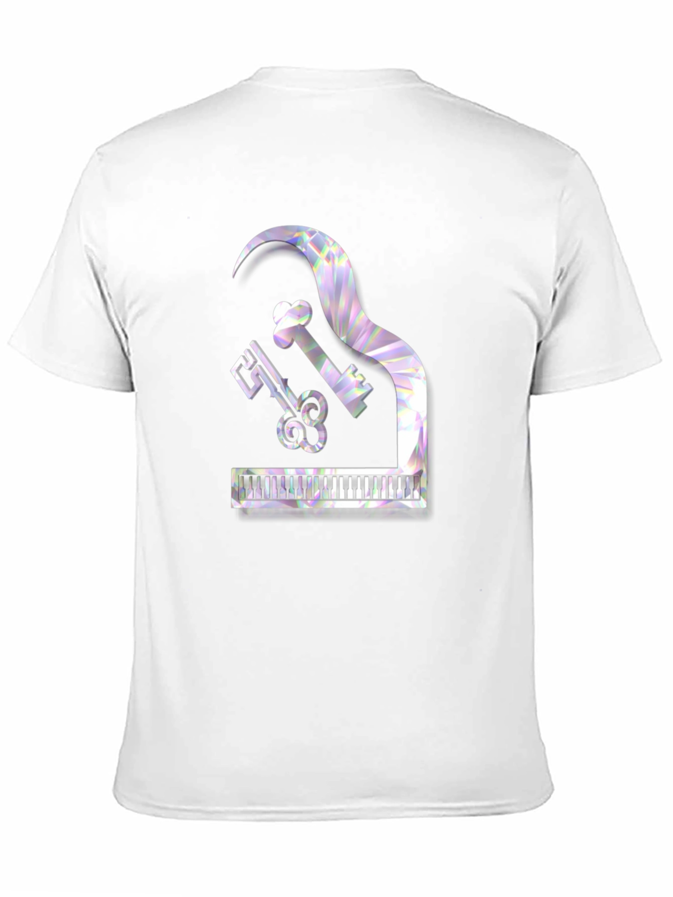 Black Piano Keys & Music Note T-Shirt - Stylish Musical Tee view 11