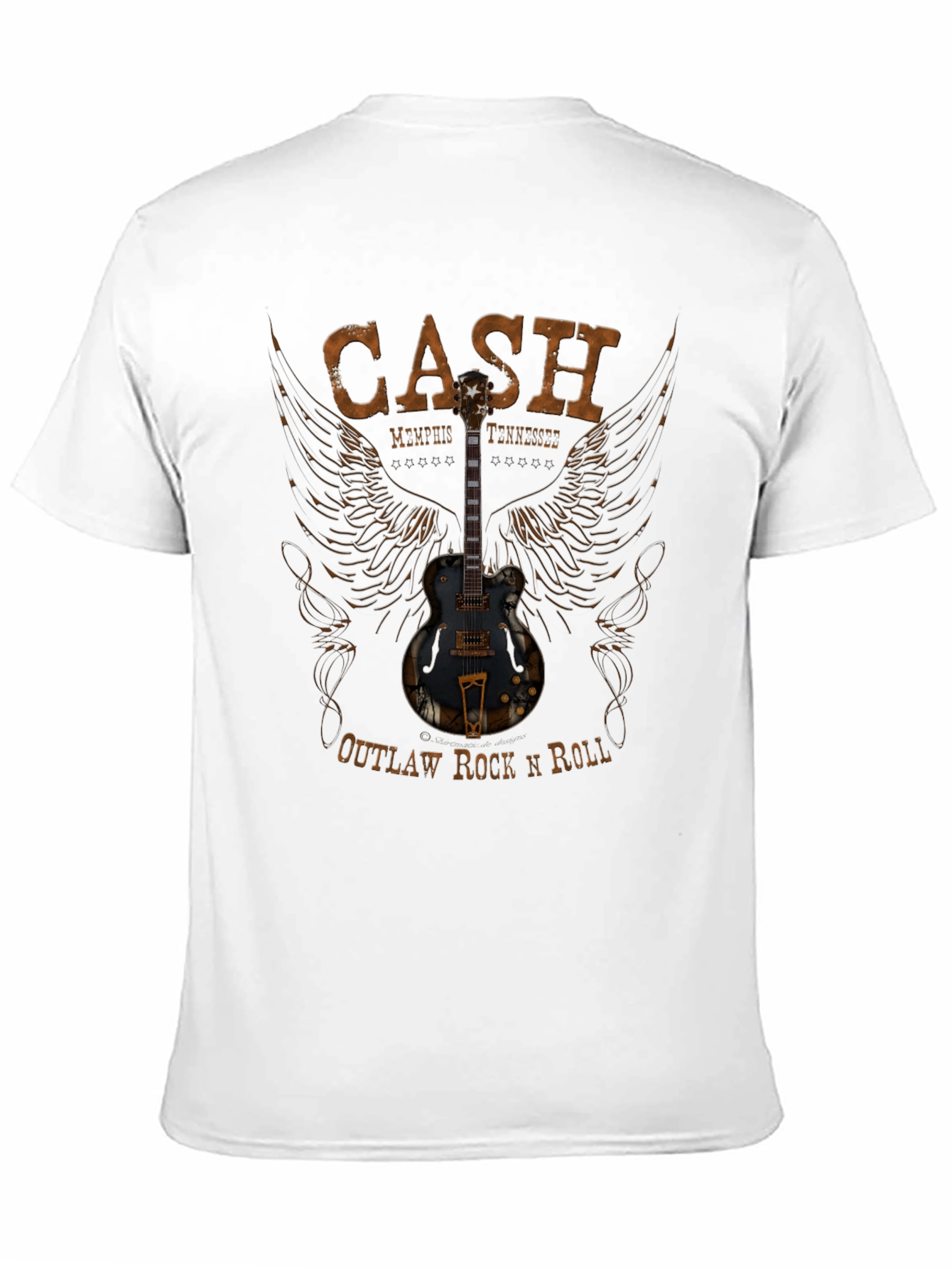 Black Men's Black CASH Memphis Rock N Roll Graphic Tee view 11