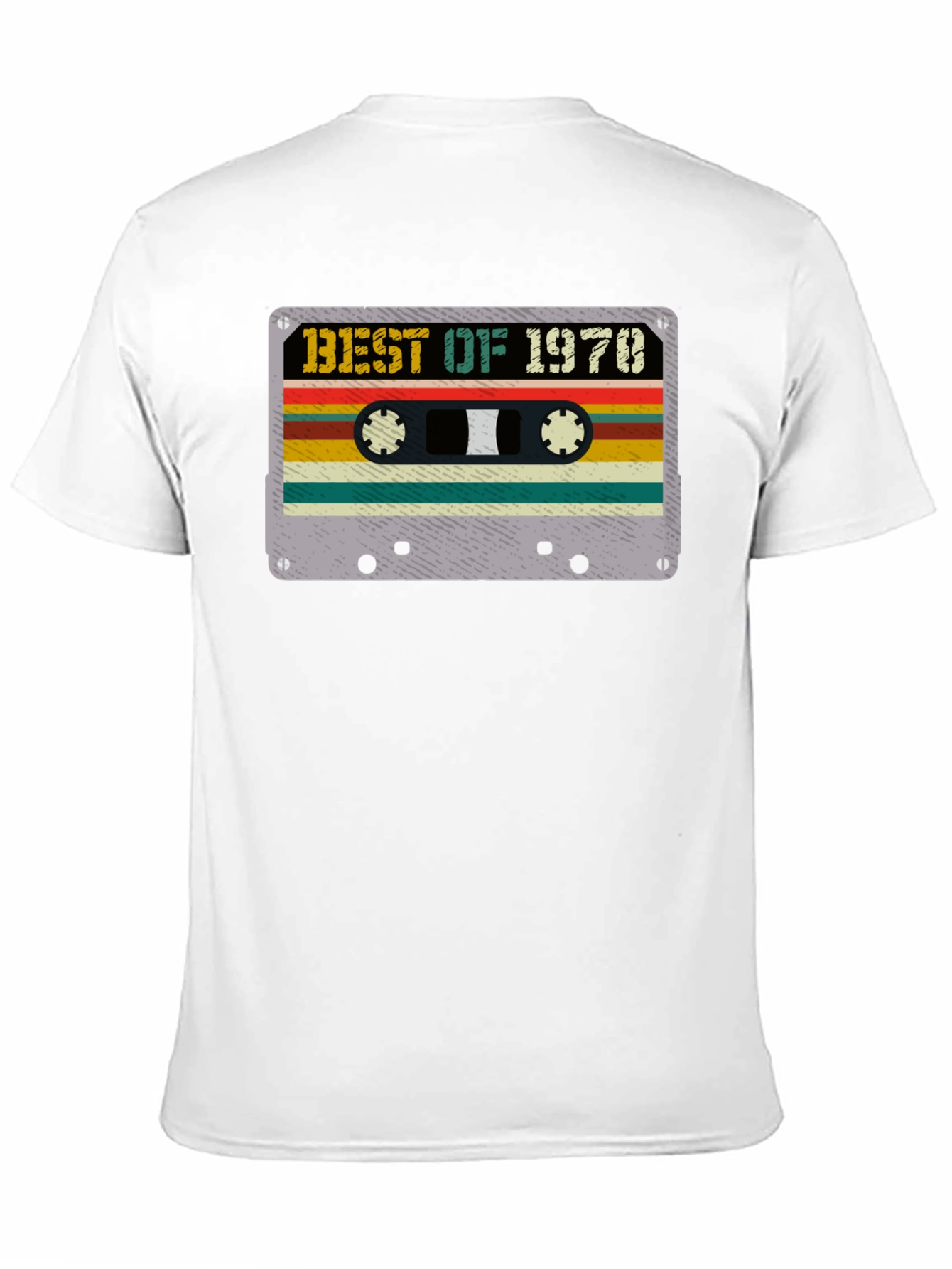 Black Best of 1970 Cassette Tape Graphic T-Shirt view 11