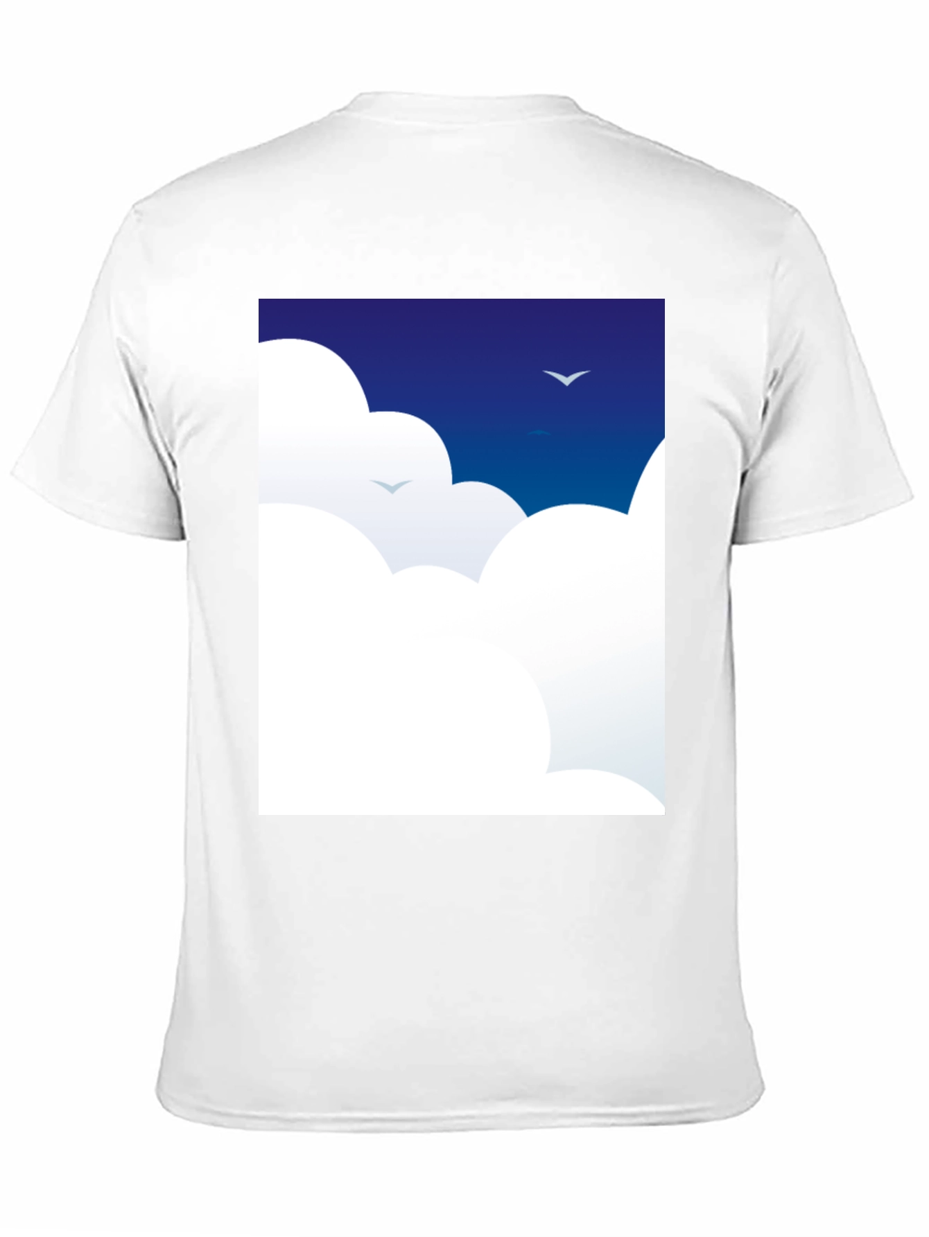 Black Dreamy Clouds T-Shirt - Sky Blue Graphic Tee view 11