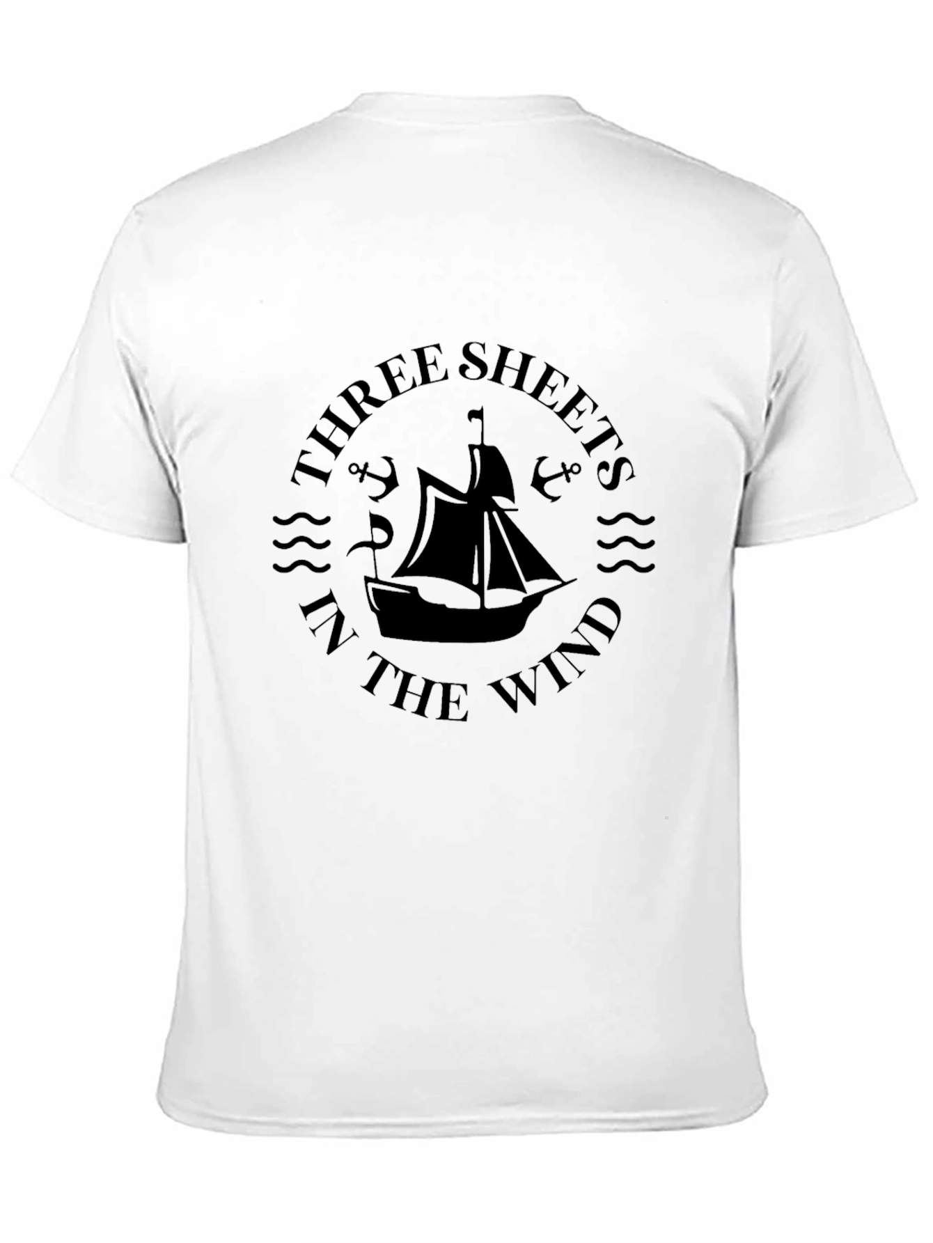 Nautical Black T-Shirt - Three Sheets in the Wind Design - 11