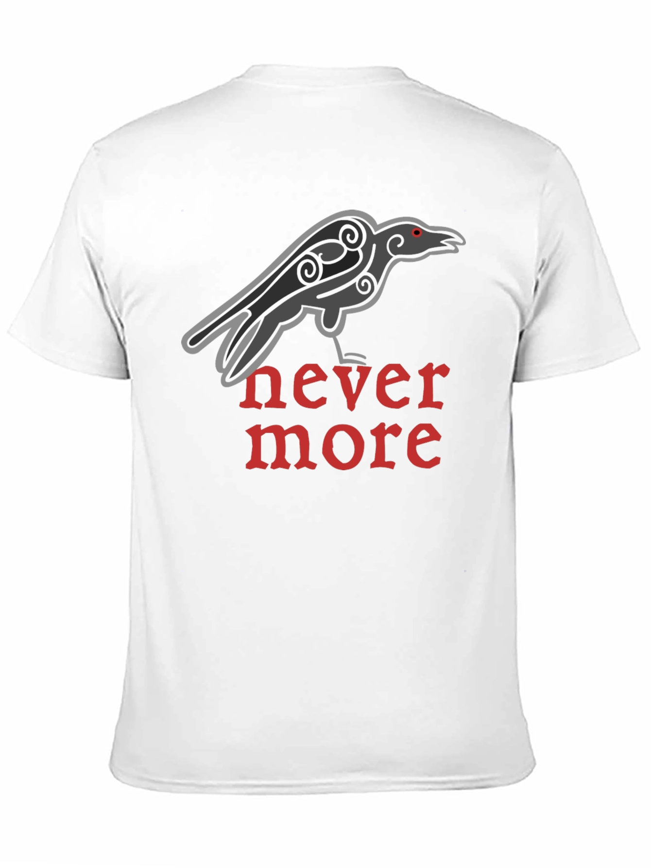 Black Raven Nevermore T-Shirt - Classic Gothic Design view 11