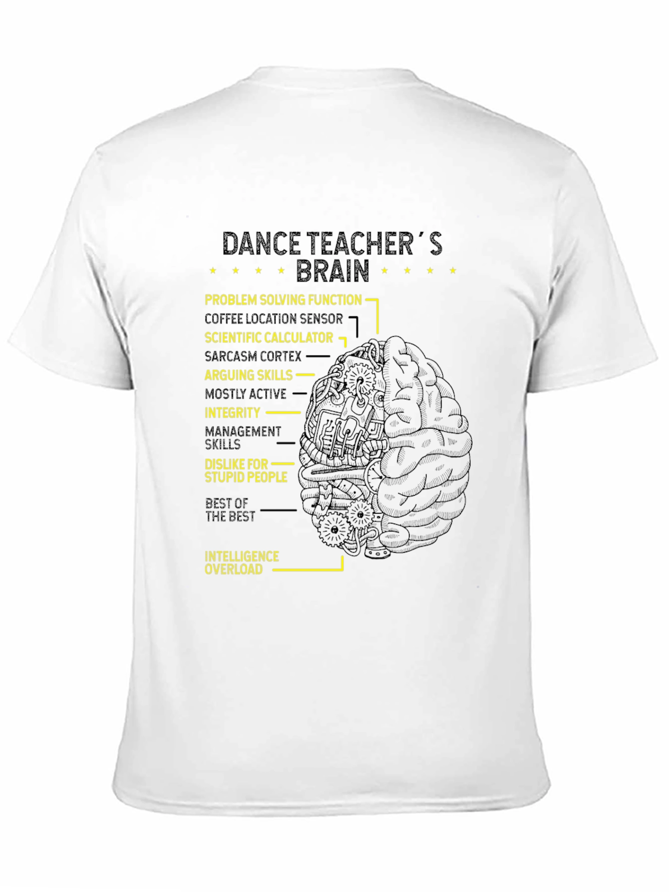 Black Dance Teacher's Brain T-Shirt view 11