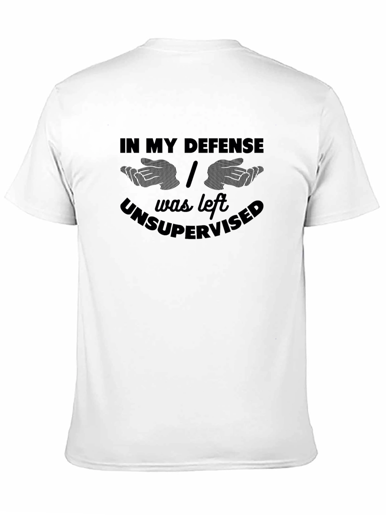 Black Funny "Unsupervised" Graphic Tee - Mens Black view 11