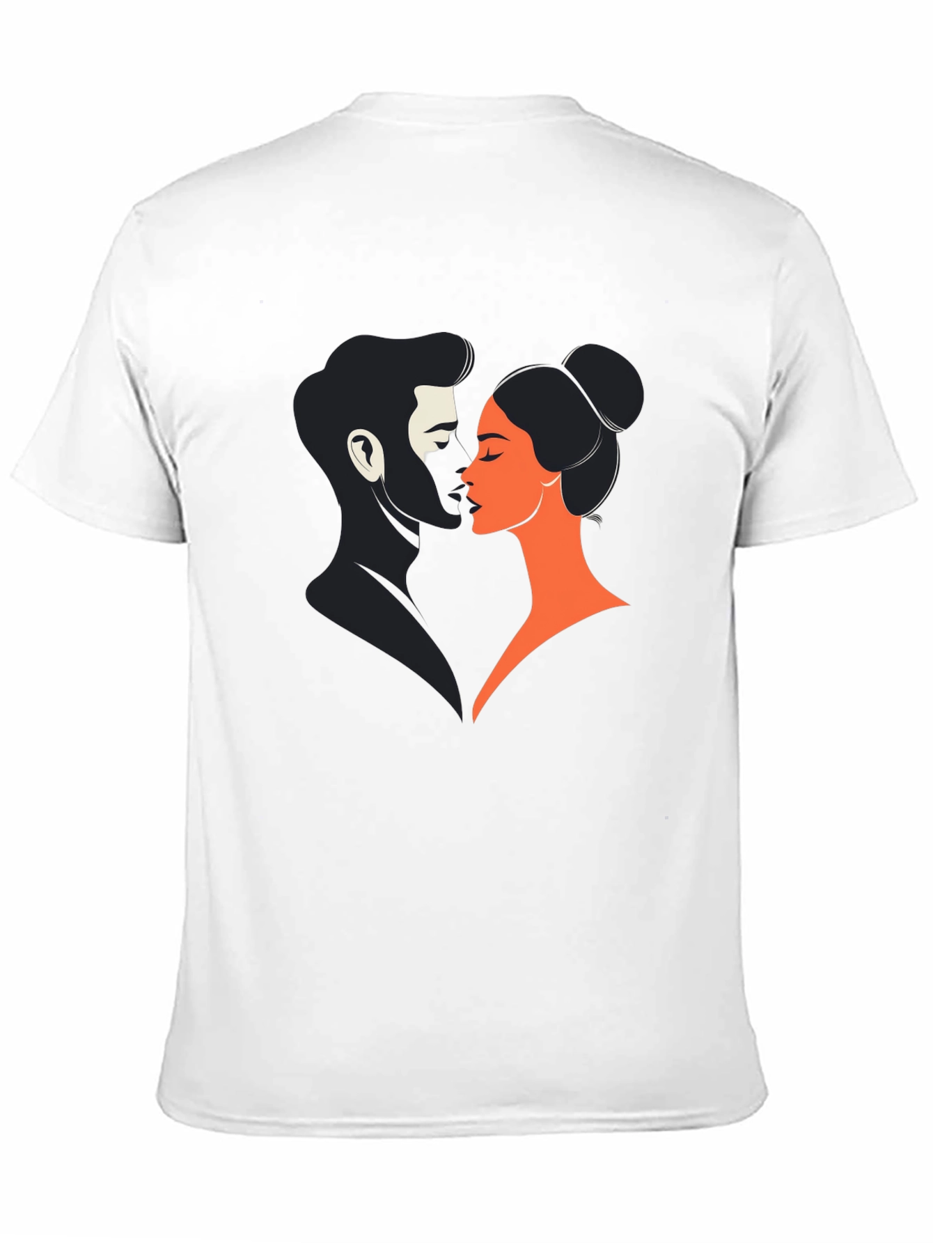 Black Romantic Couple Graphic Tee - Black view 11